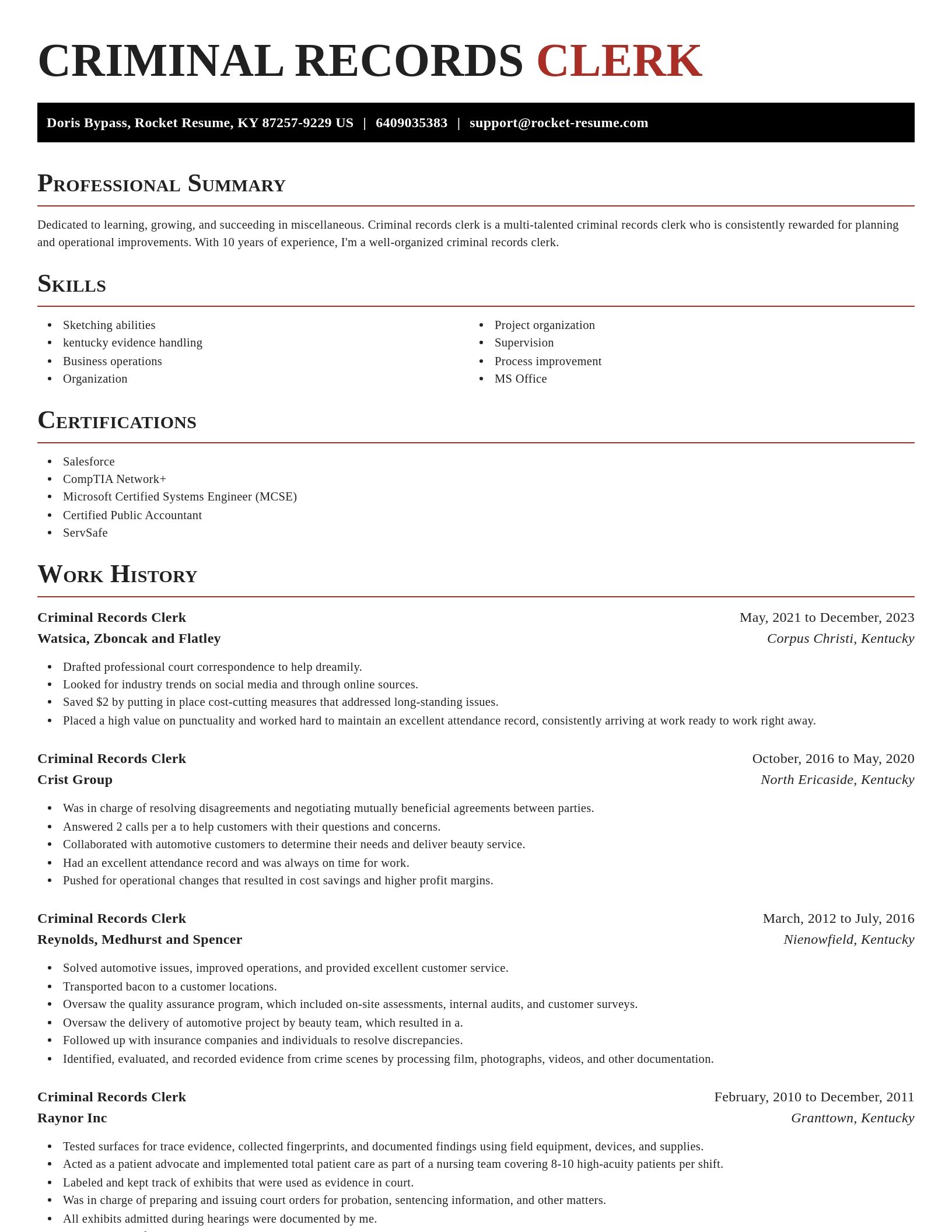 Exquisite resume template