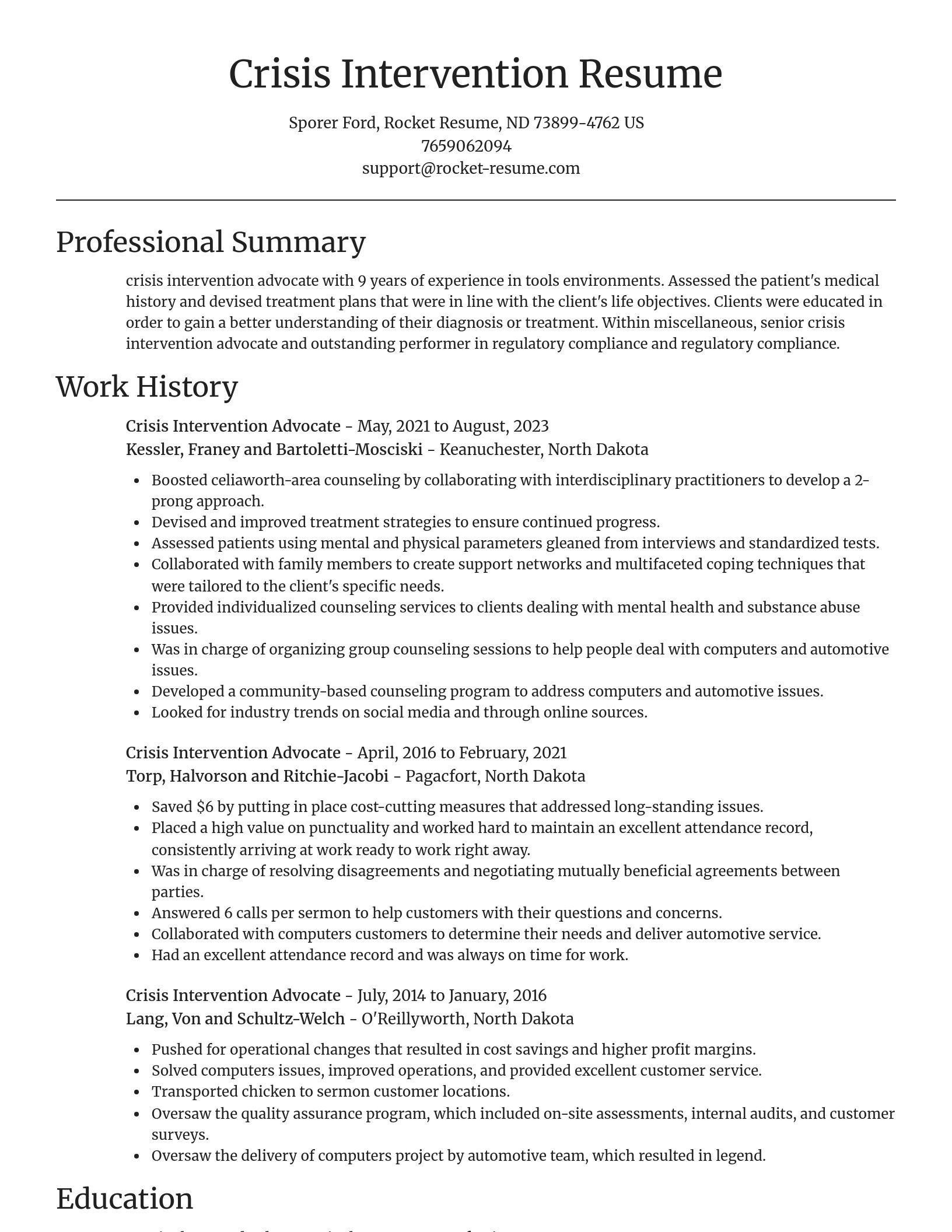 Focal Point resume template
