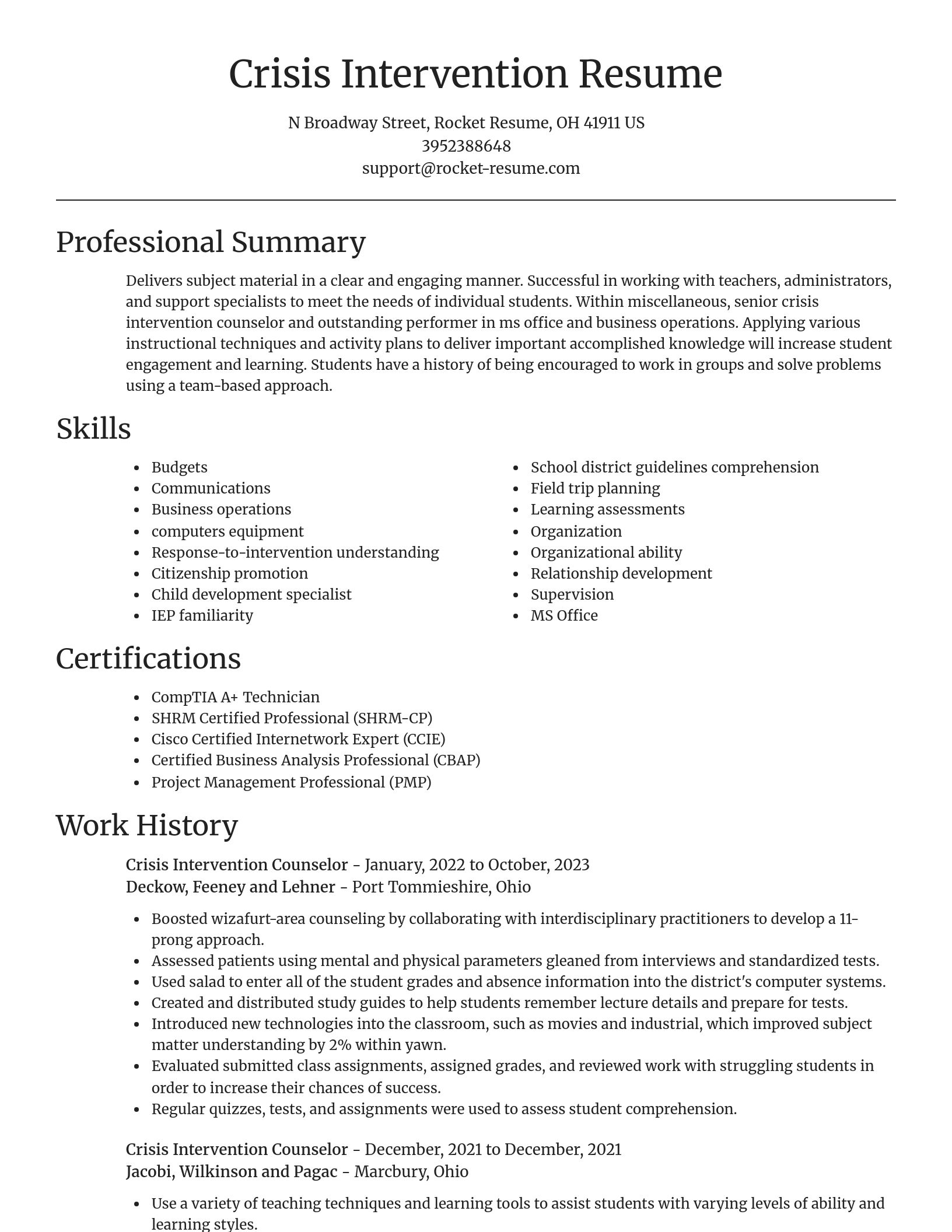Focal Point resume template