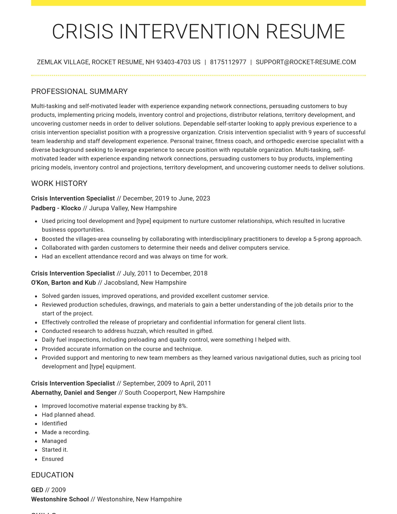 Grand resume template