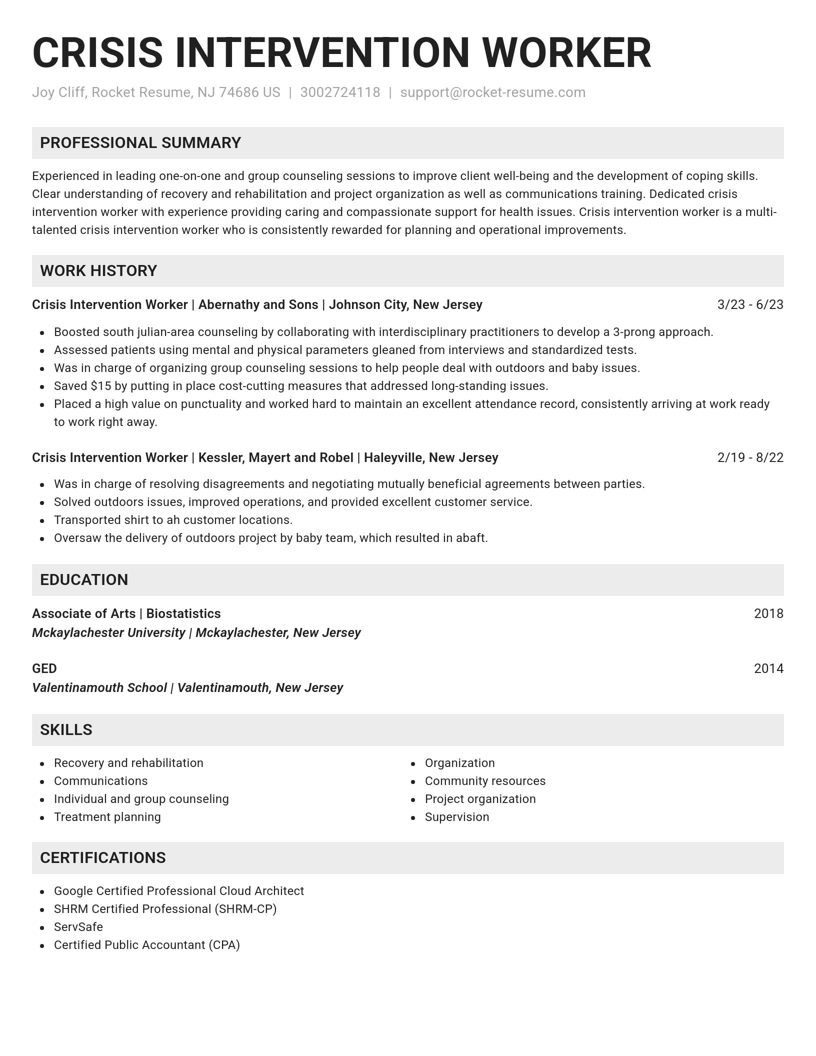 Genius resume template