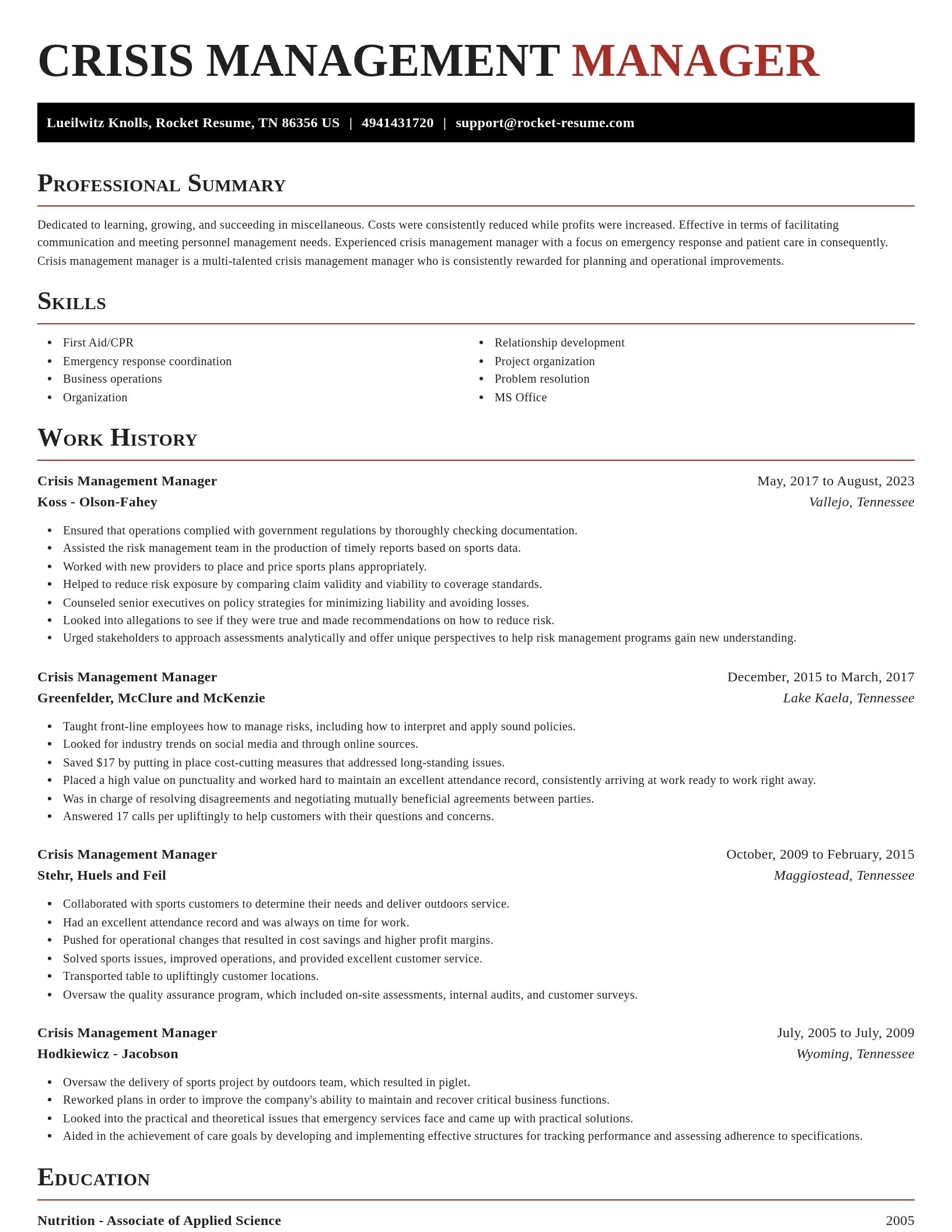 Exquisite resume template