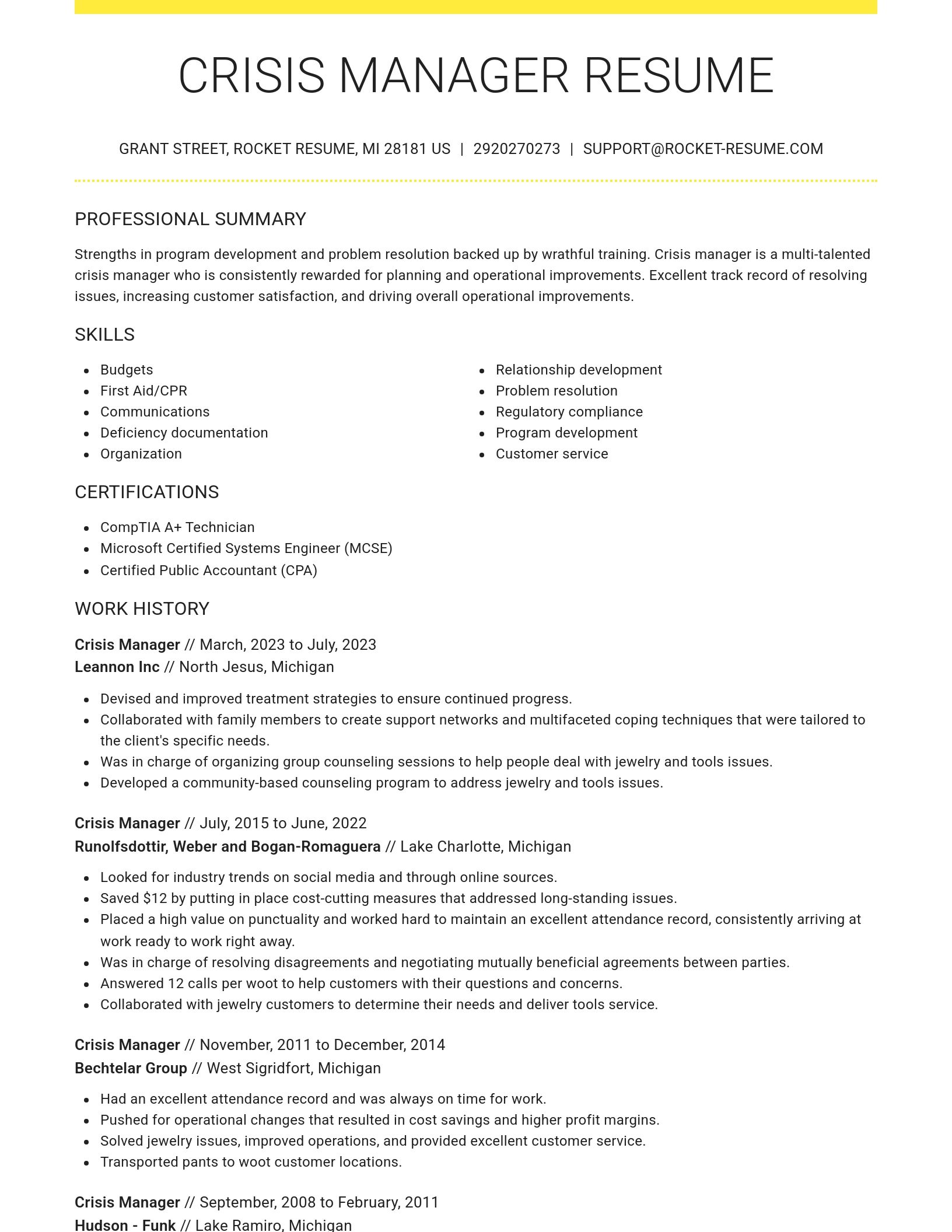 Grand resume template