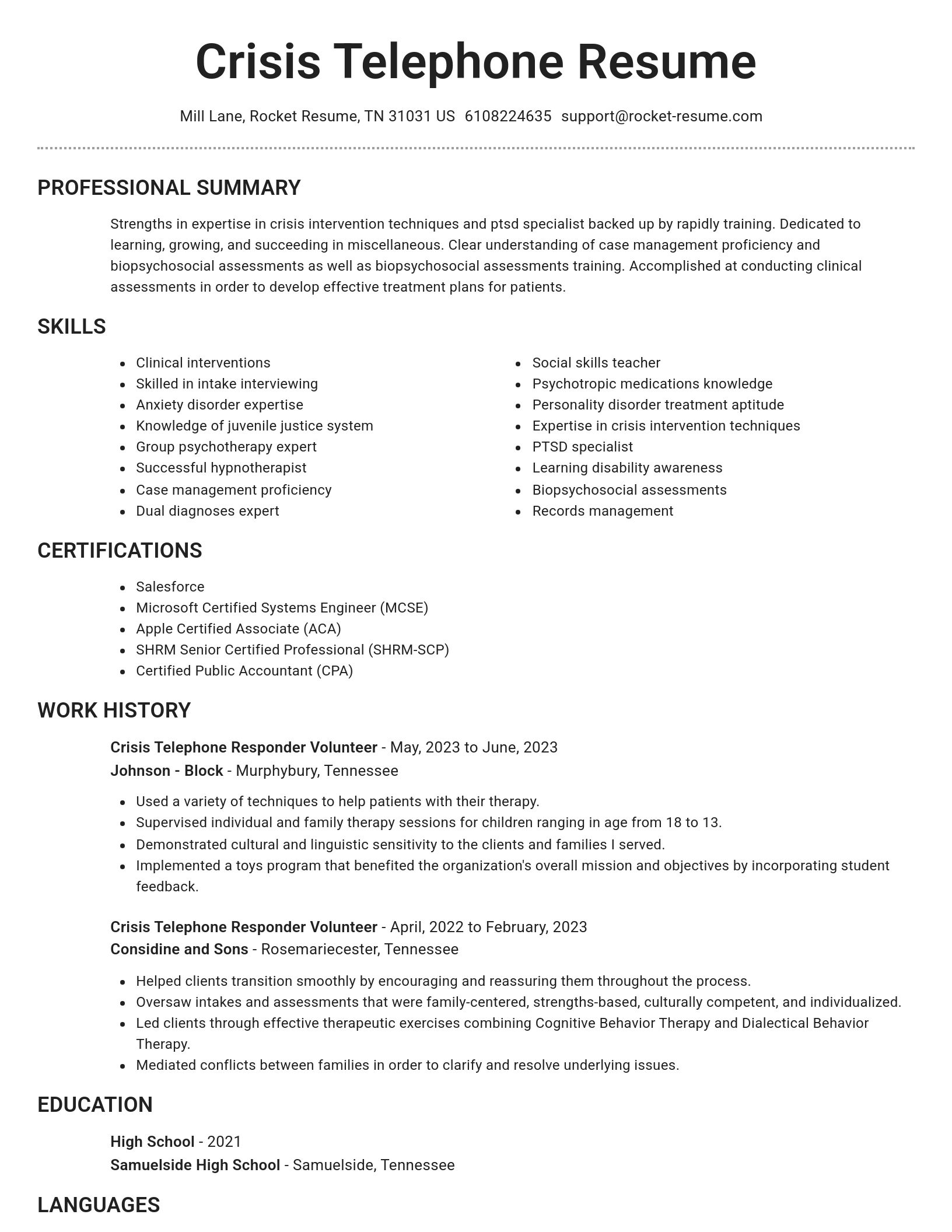 Brilliant resume template