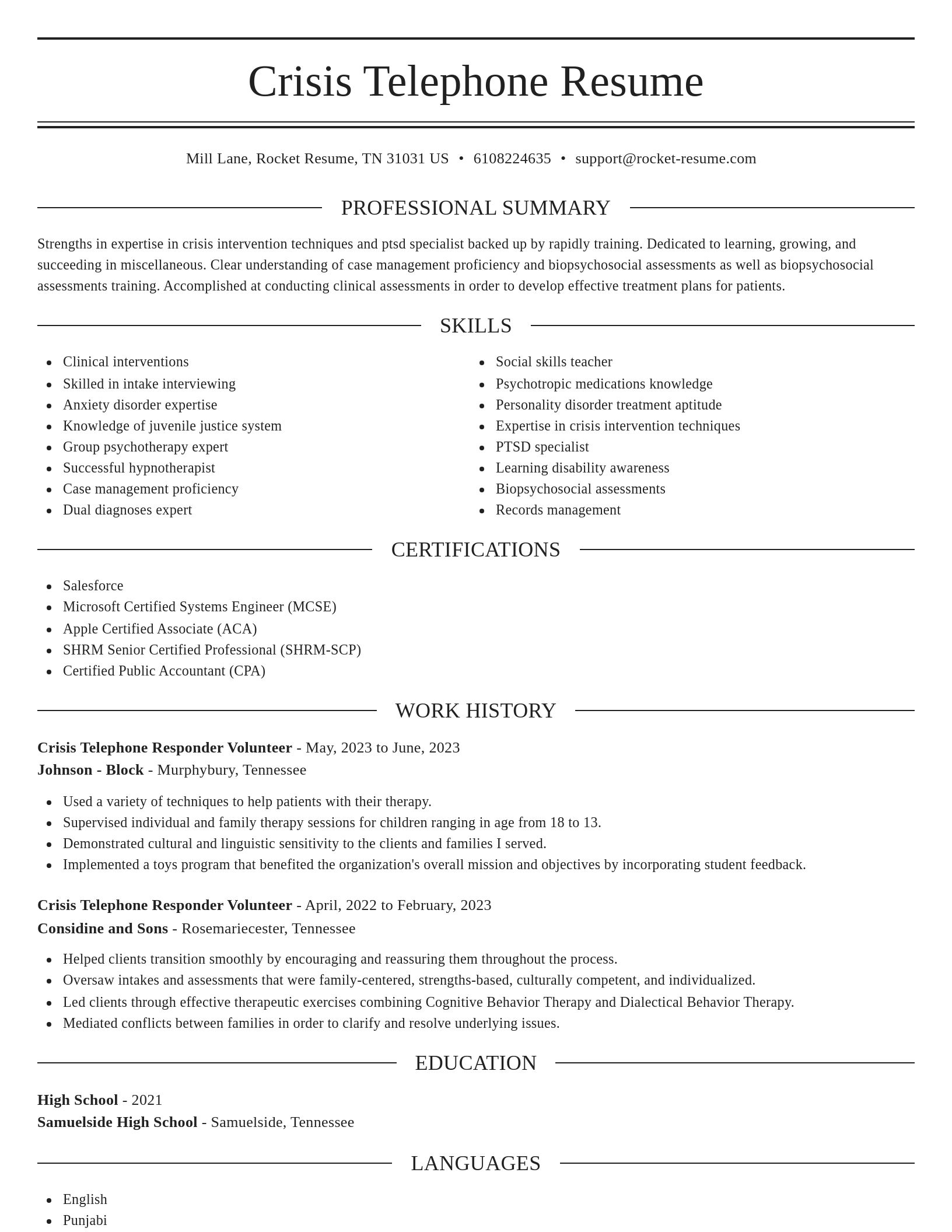 Elegant resume template