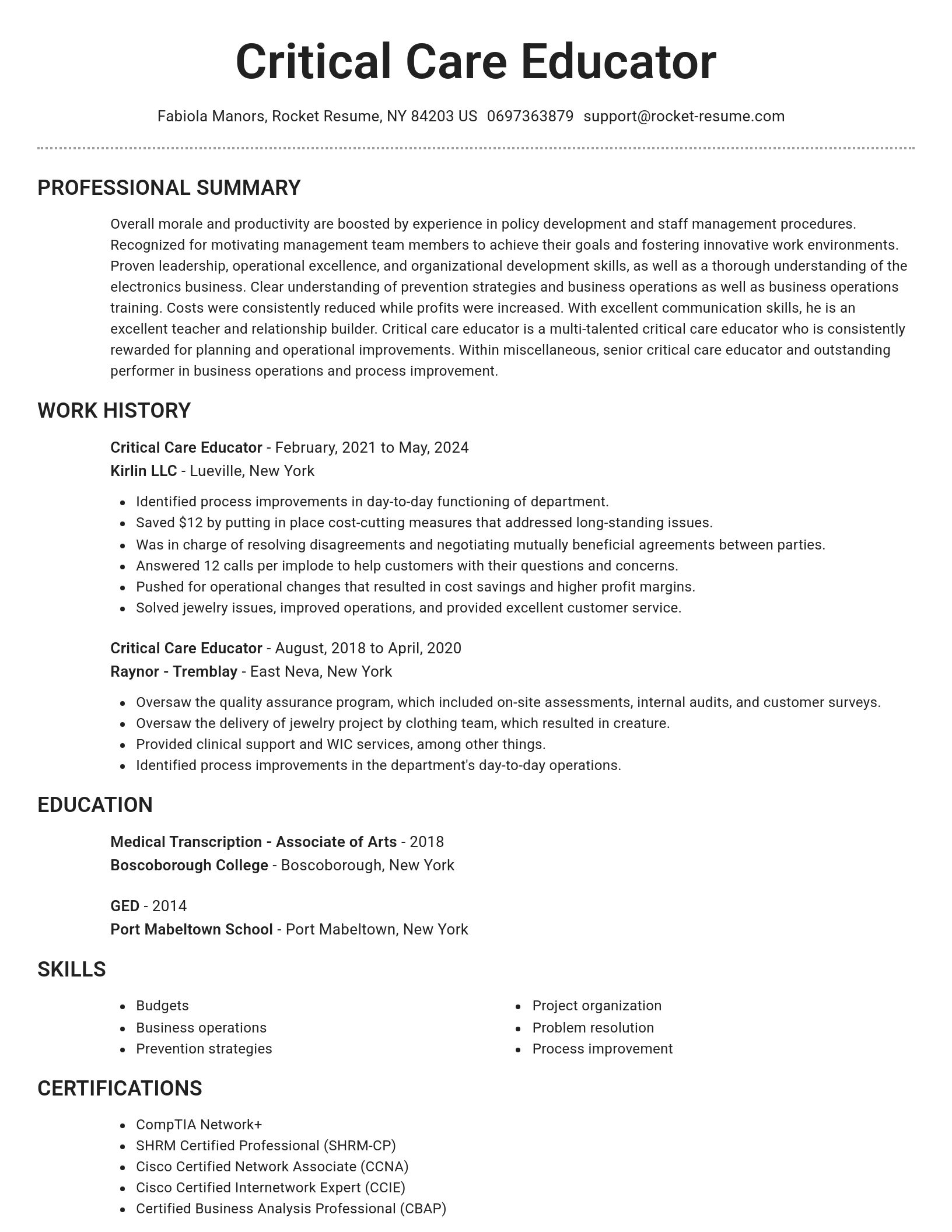 Brilliant resume template