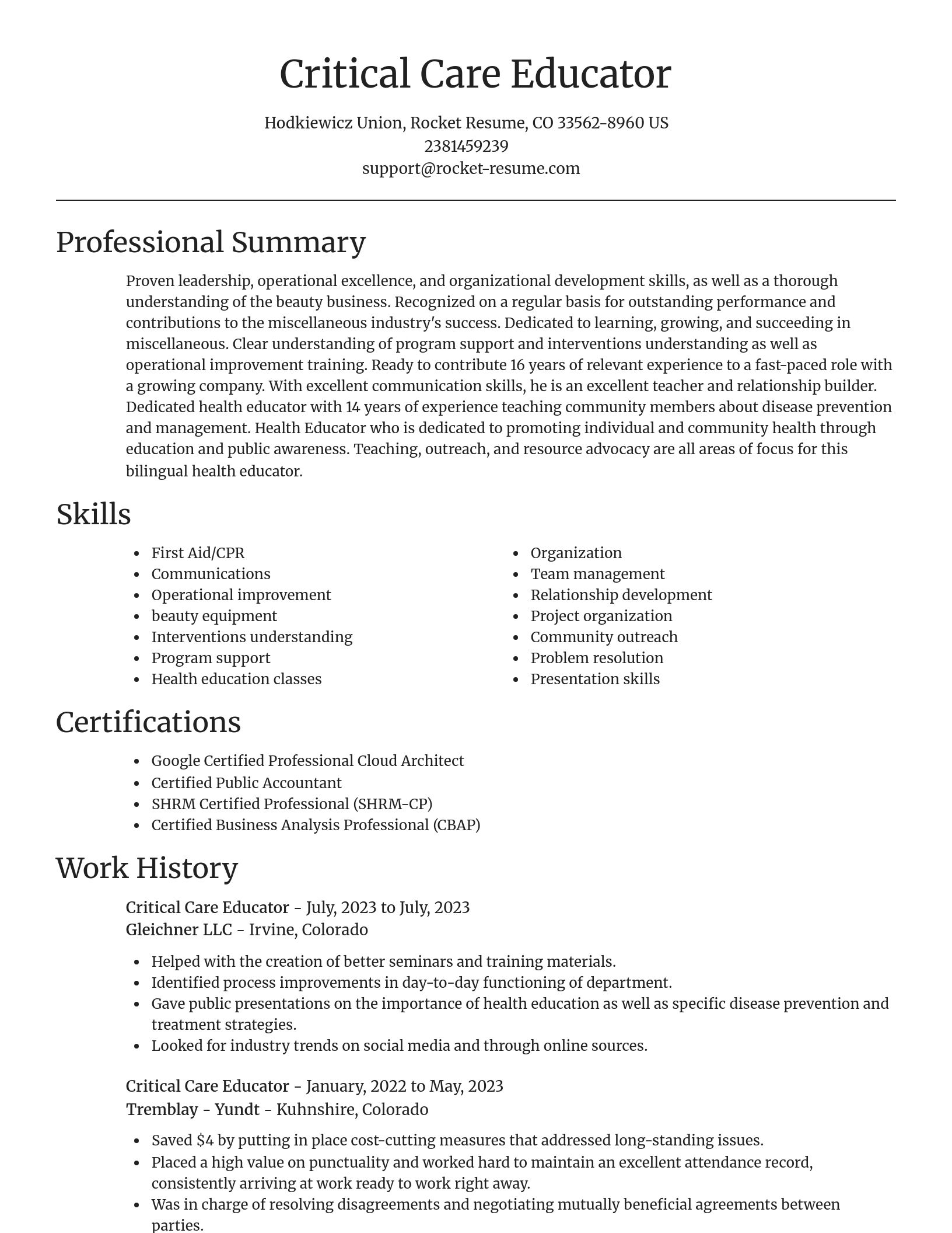 Focal Point resume template