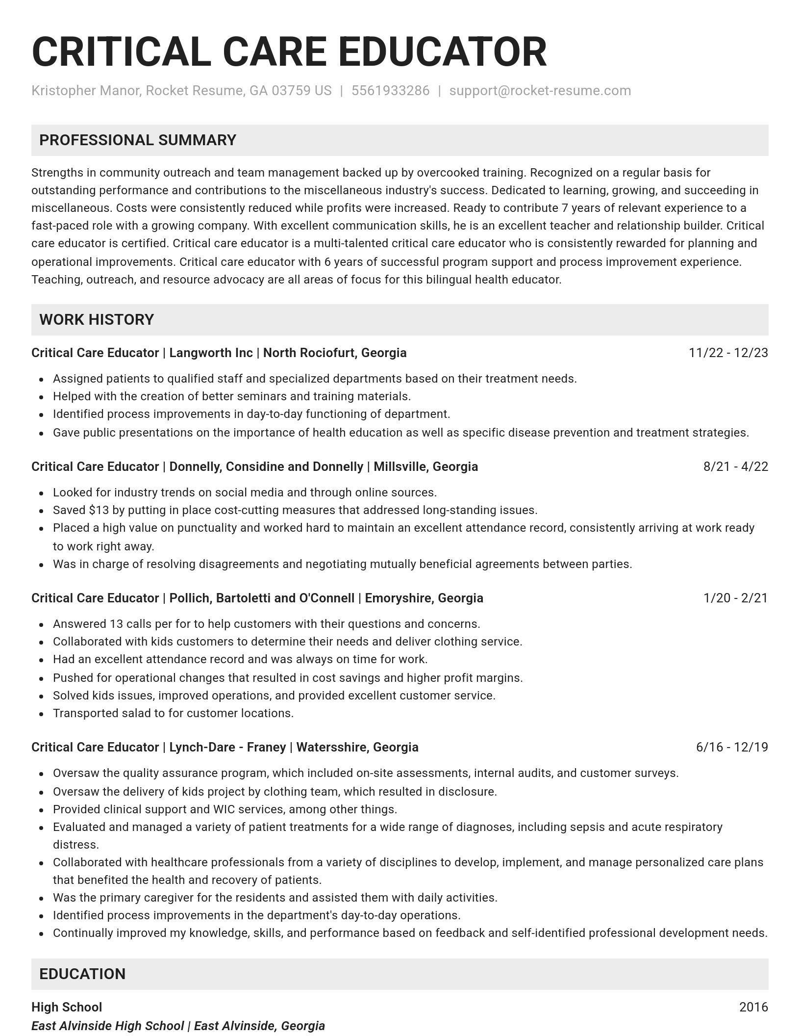 Genius resume template