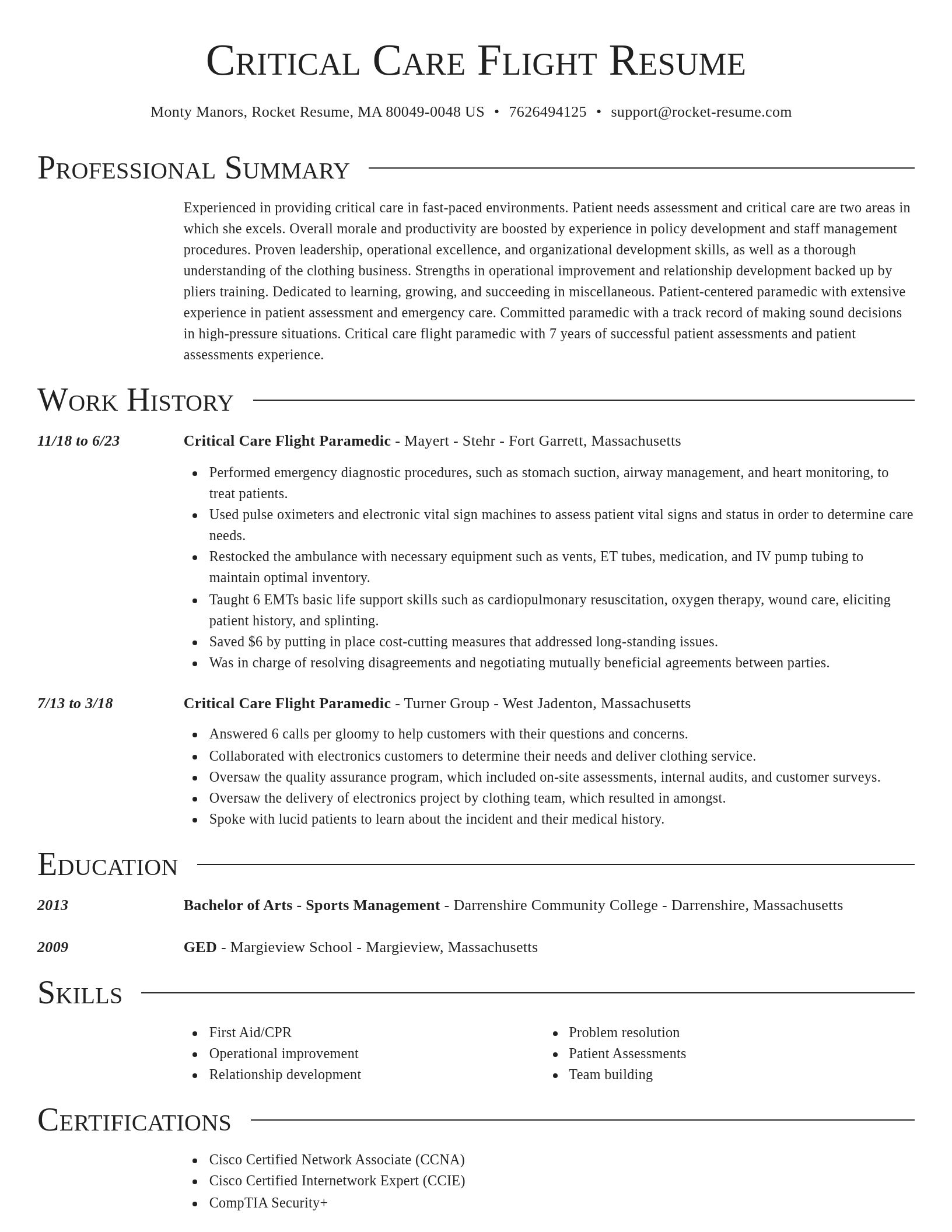 Director resume template