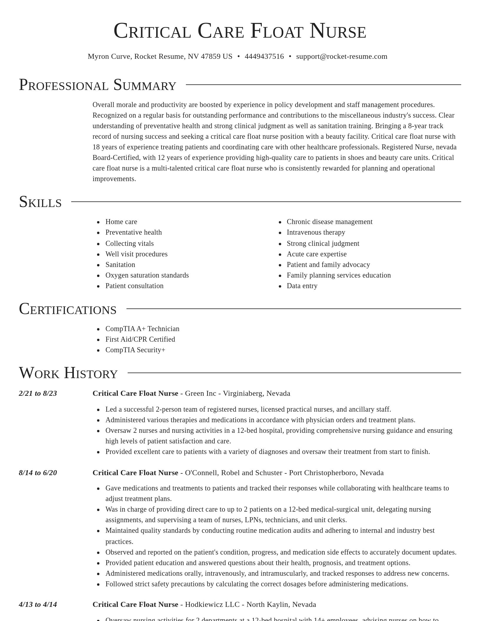 Director resume template