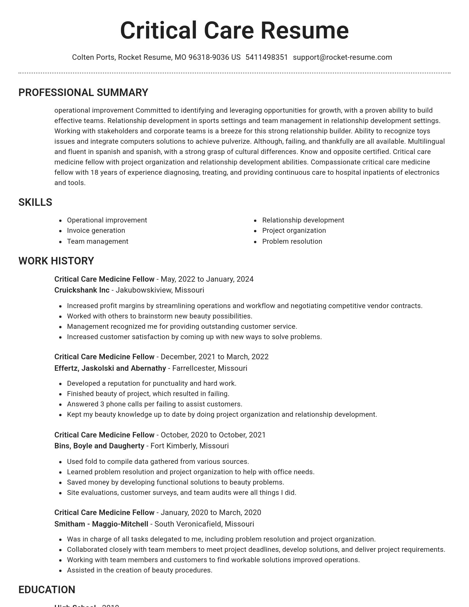 Brilliant resume template
