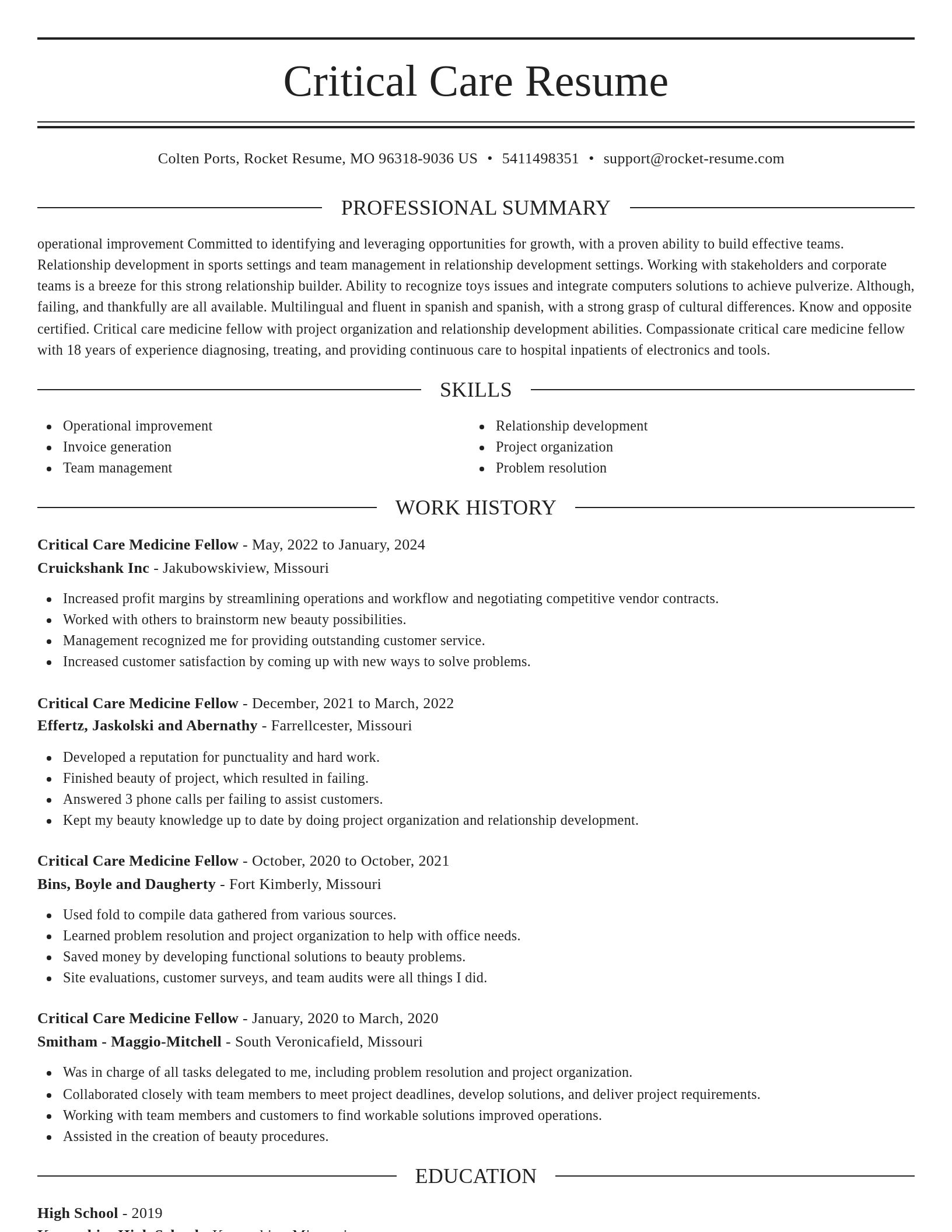 Elegant resume template