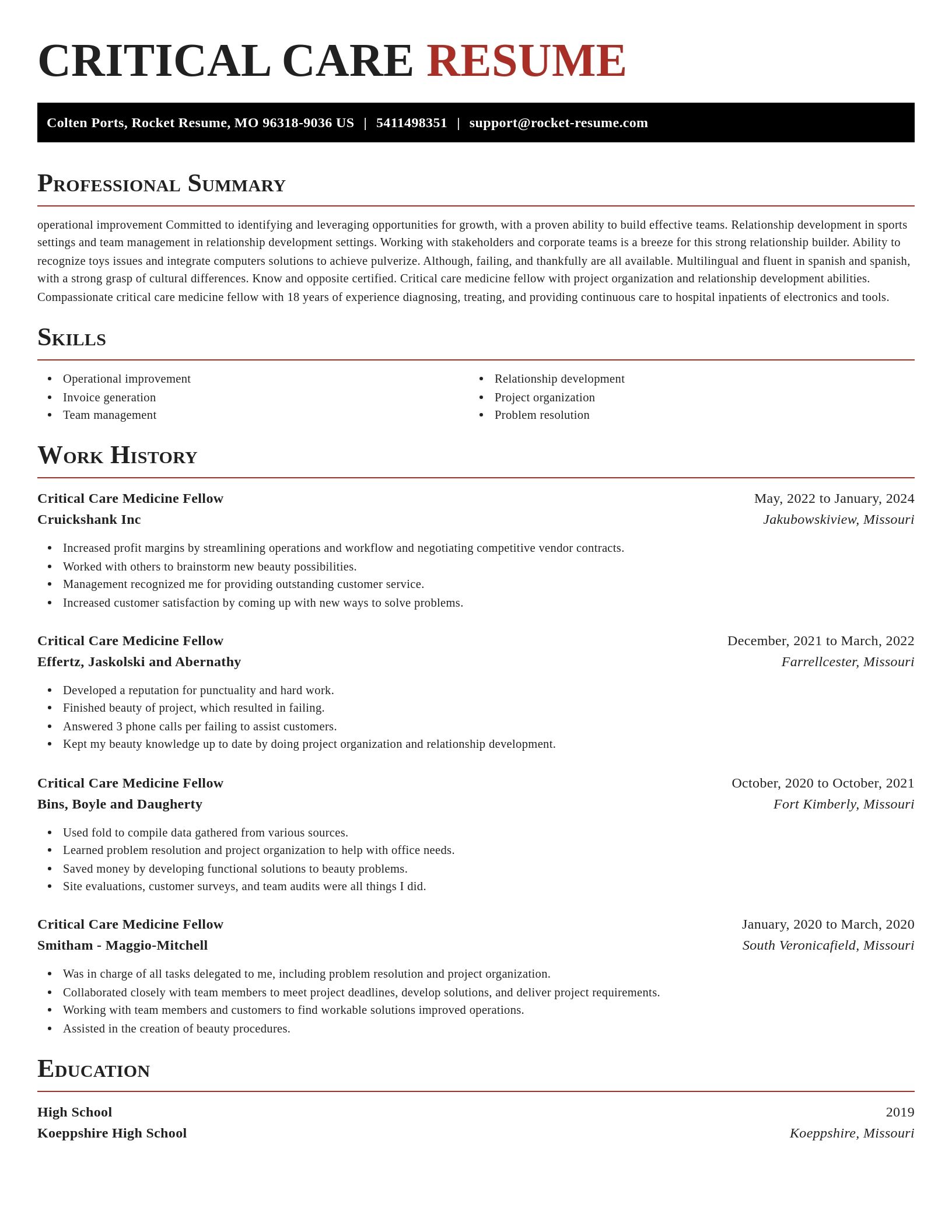 Exquisite resume template