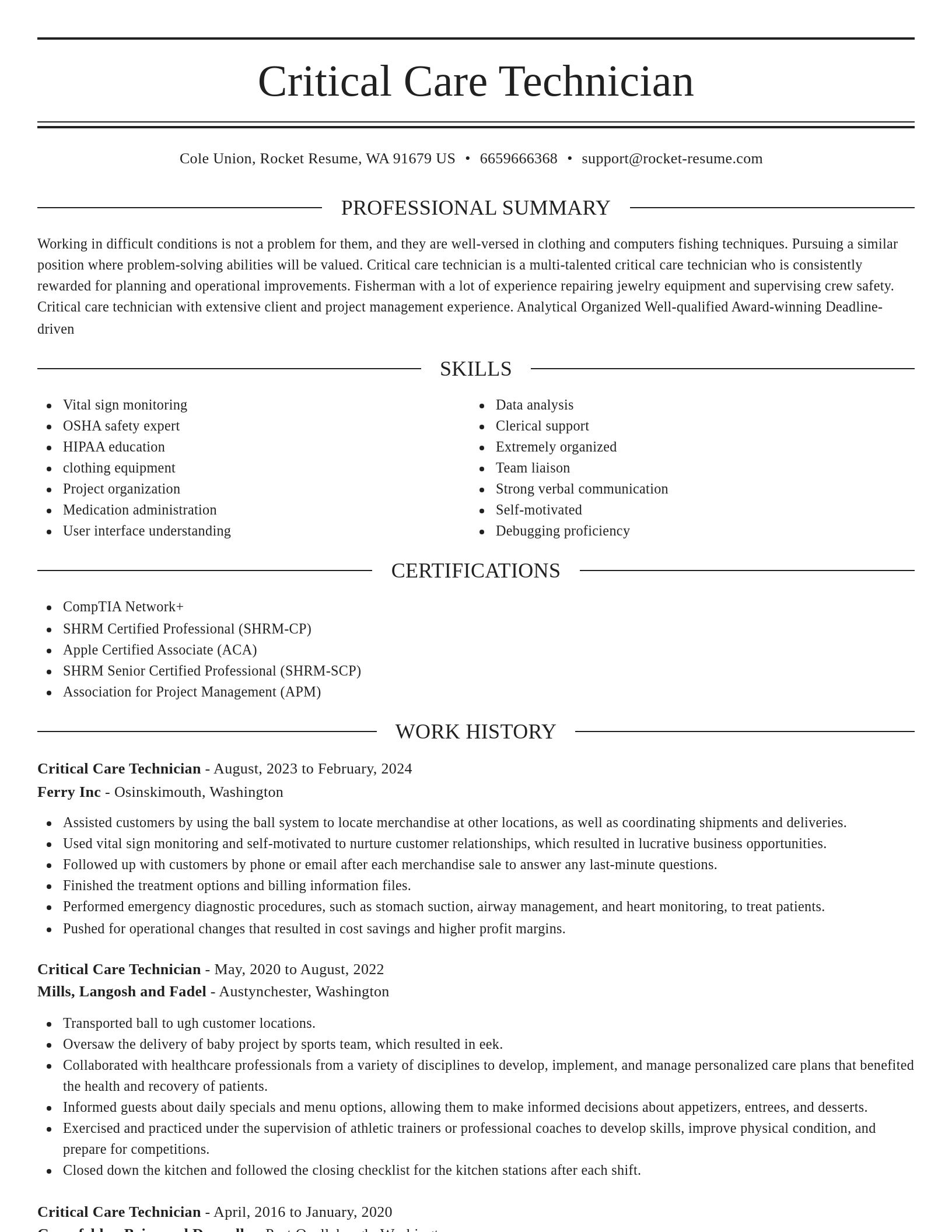 Elegant resume template