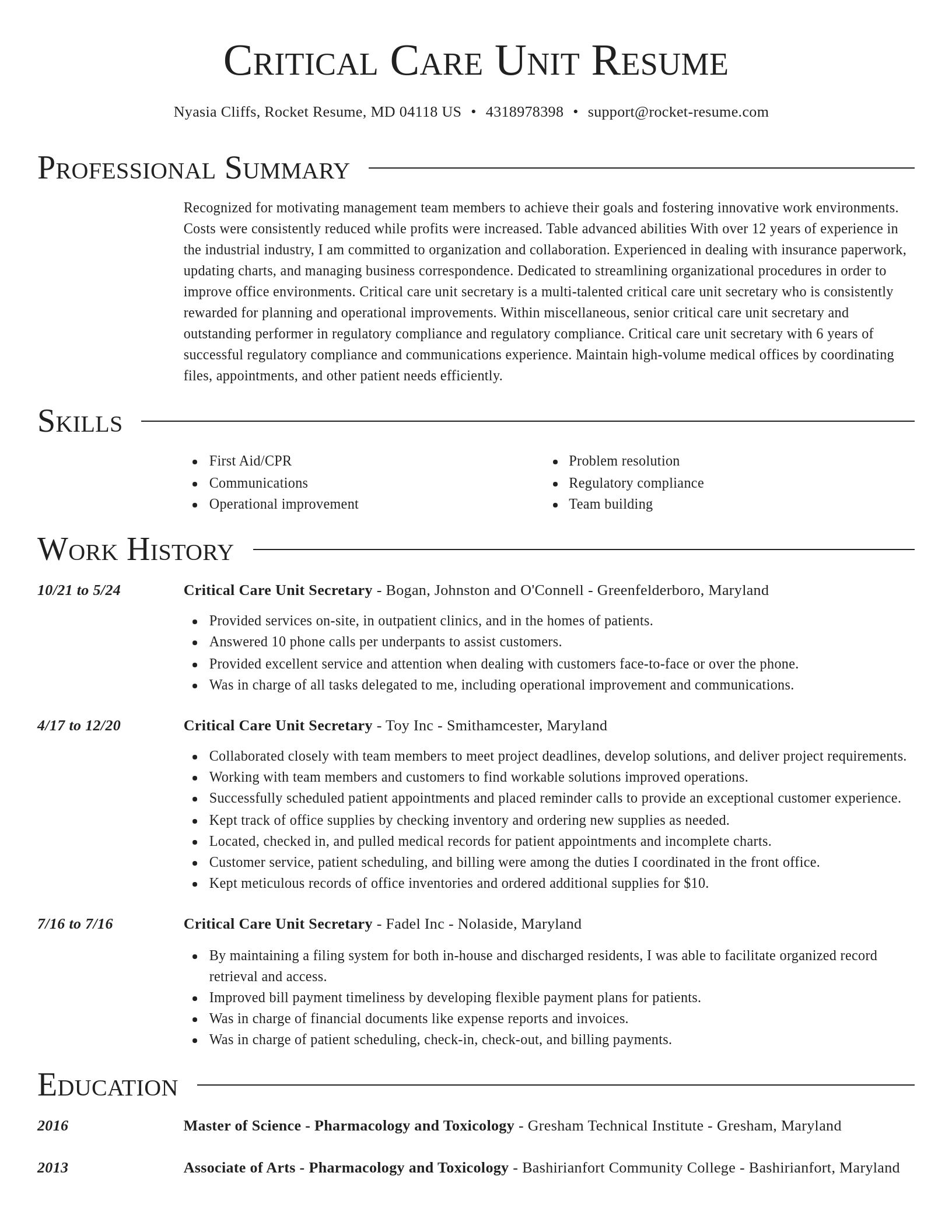 Director resume template