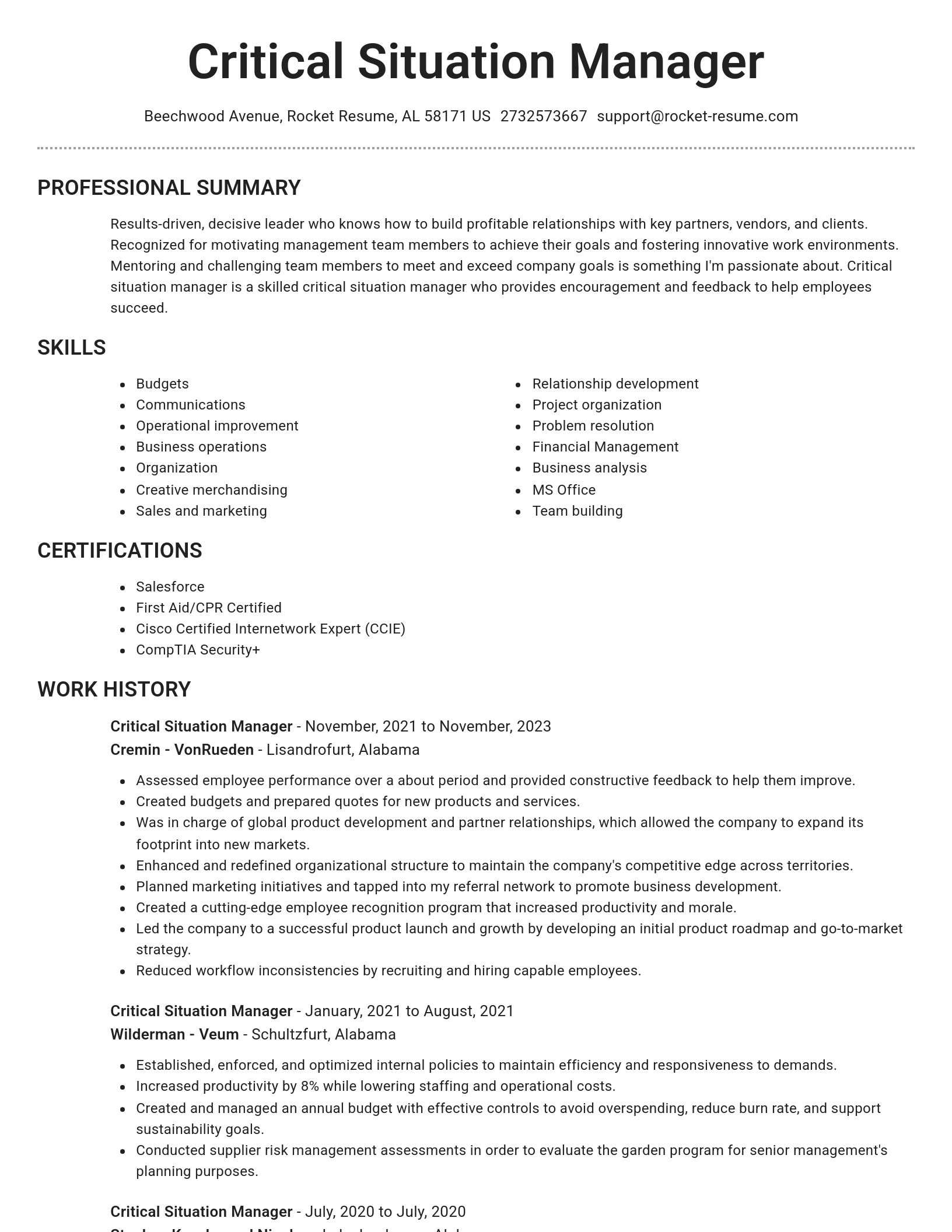 Brilliant resume template