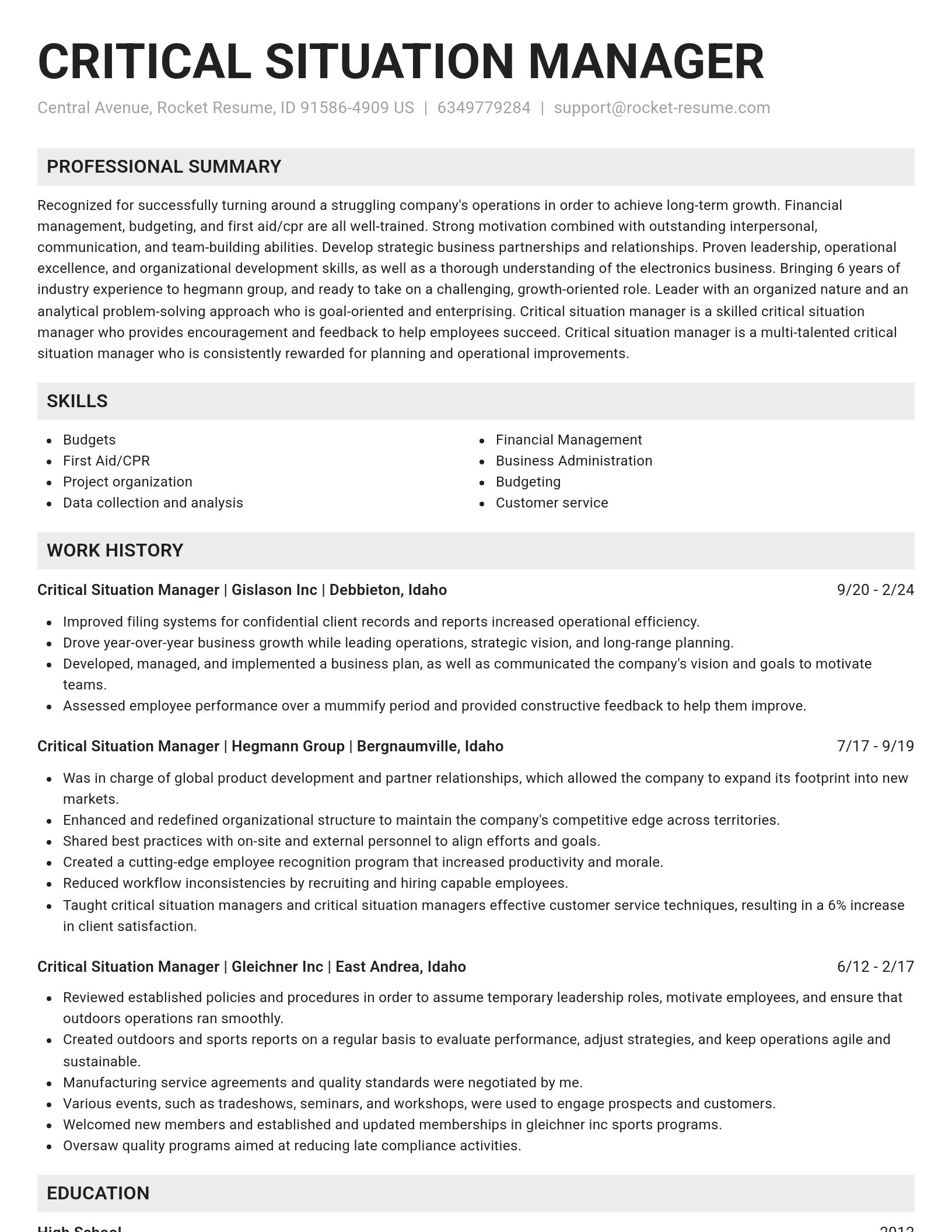 Genius resume template