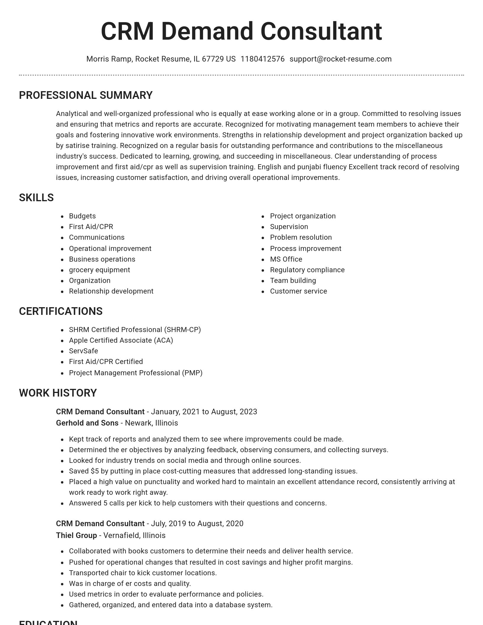 Brilliant resume template