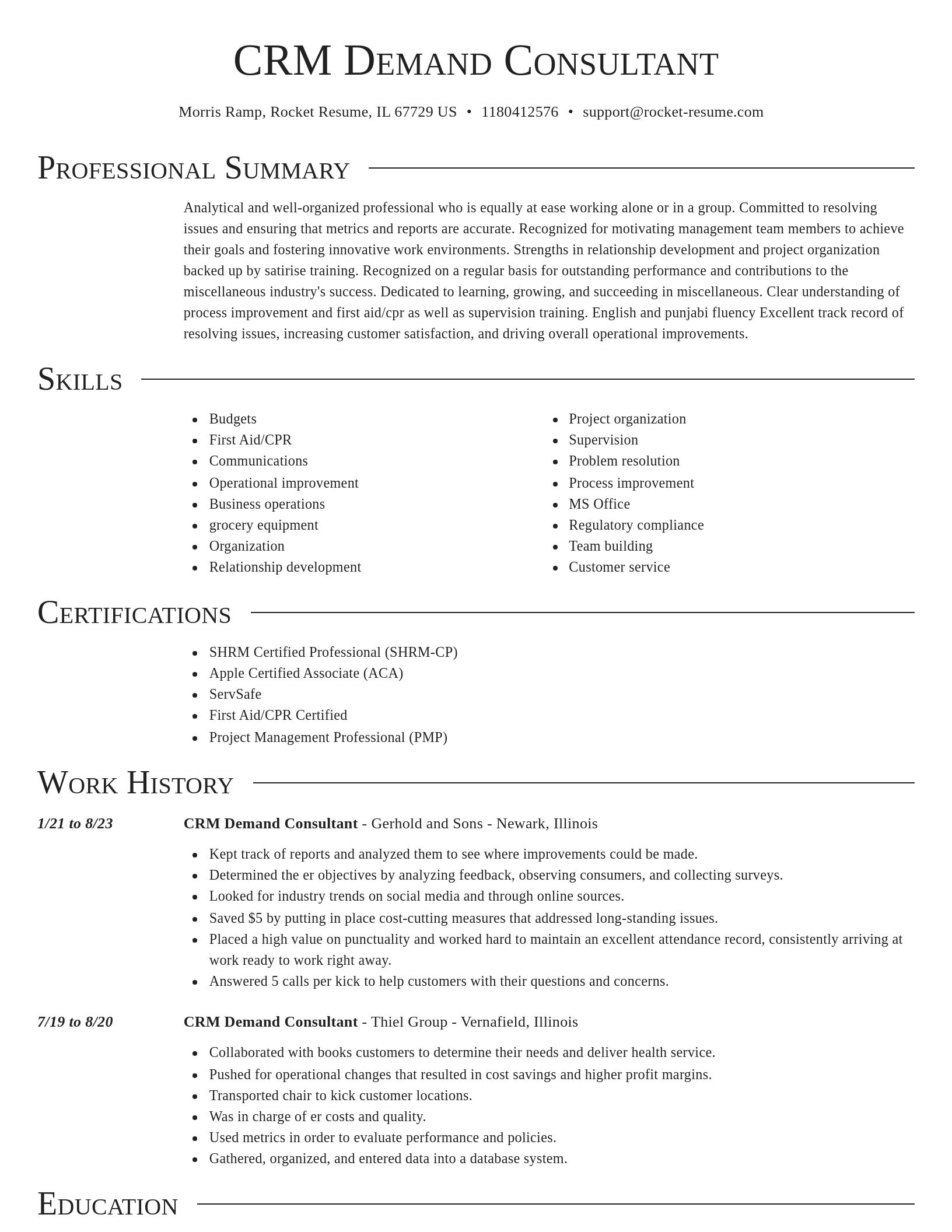 Director resume template