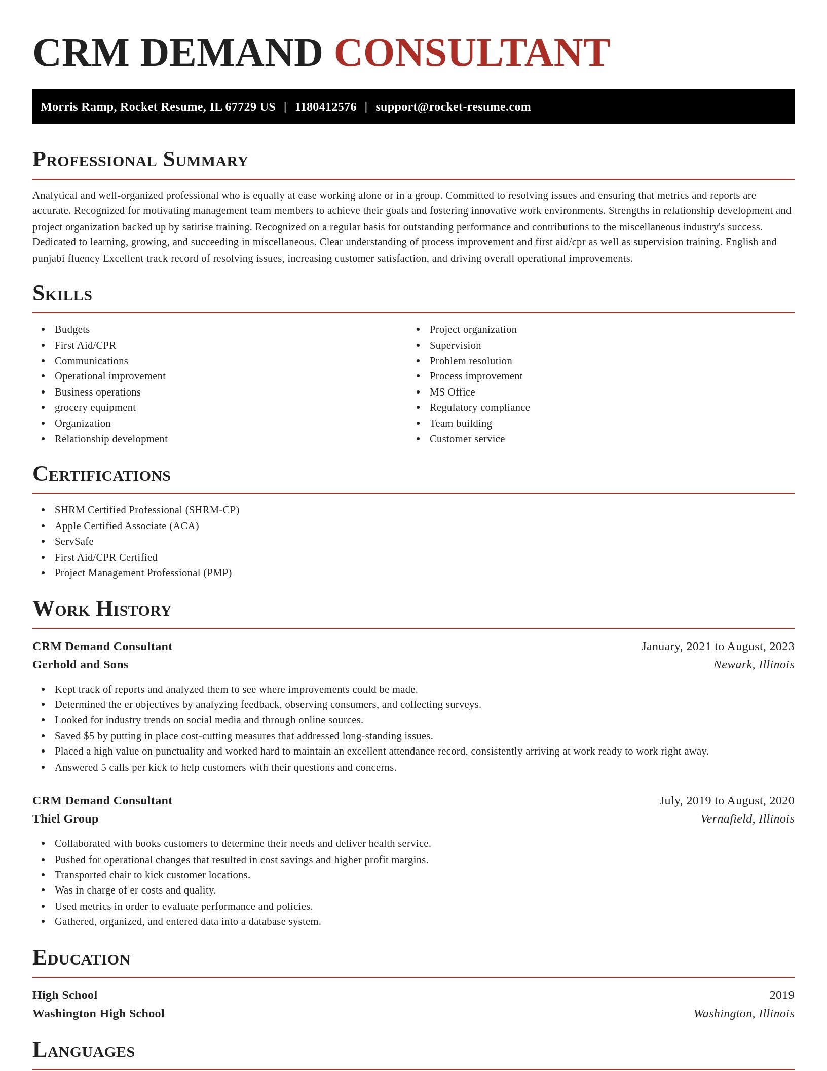 Exquisite resume template