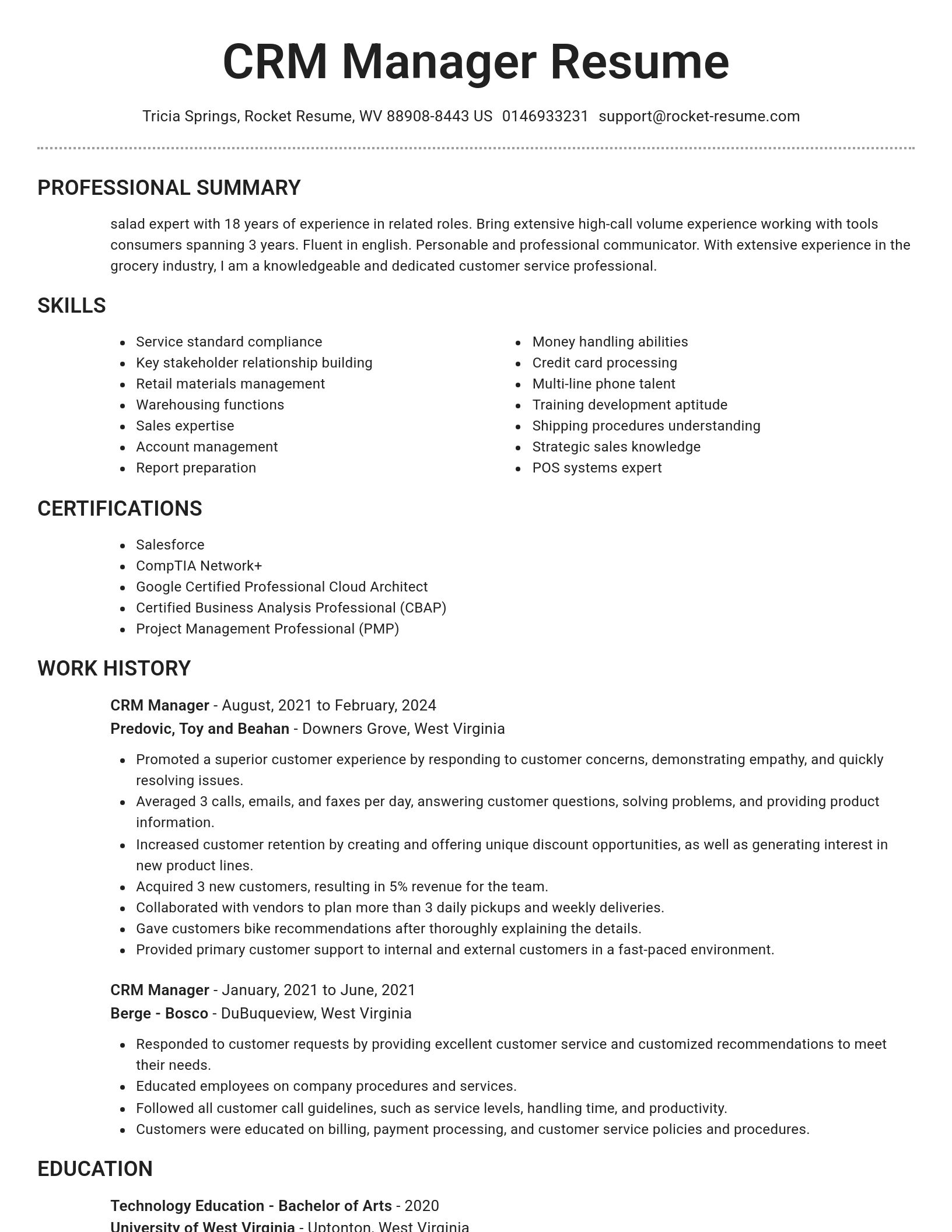 Brilliant resume template