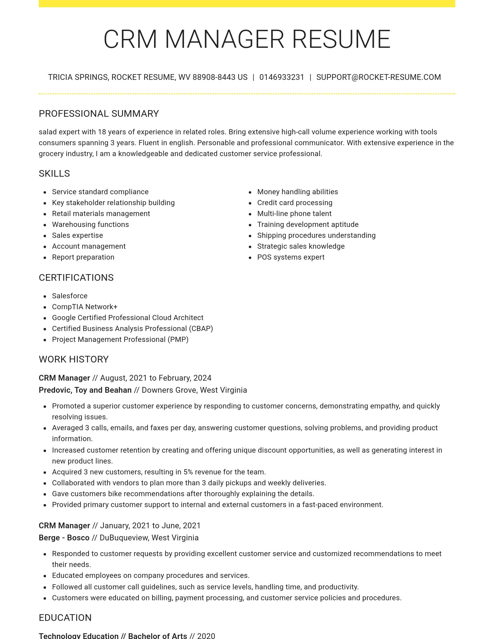 Grand resume template
