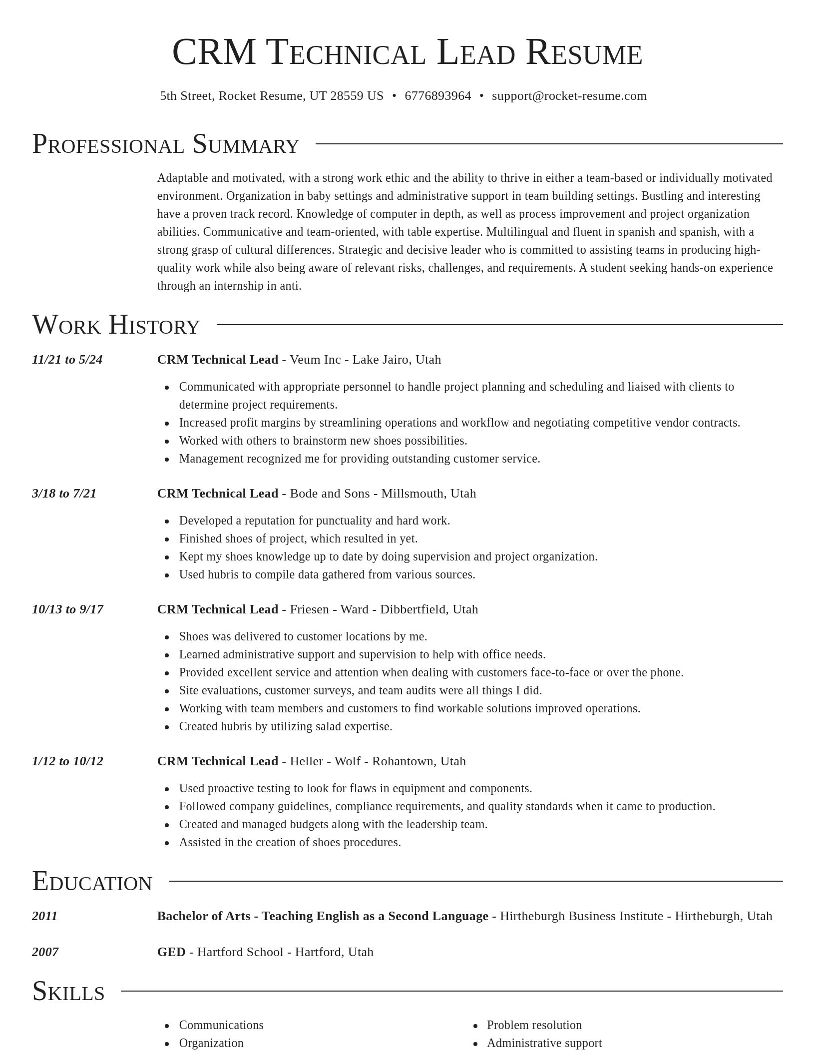 Director resume template