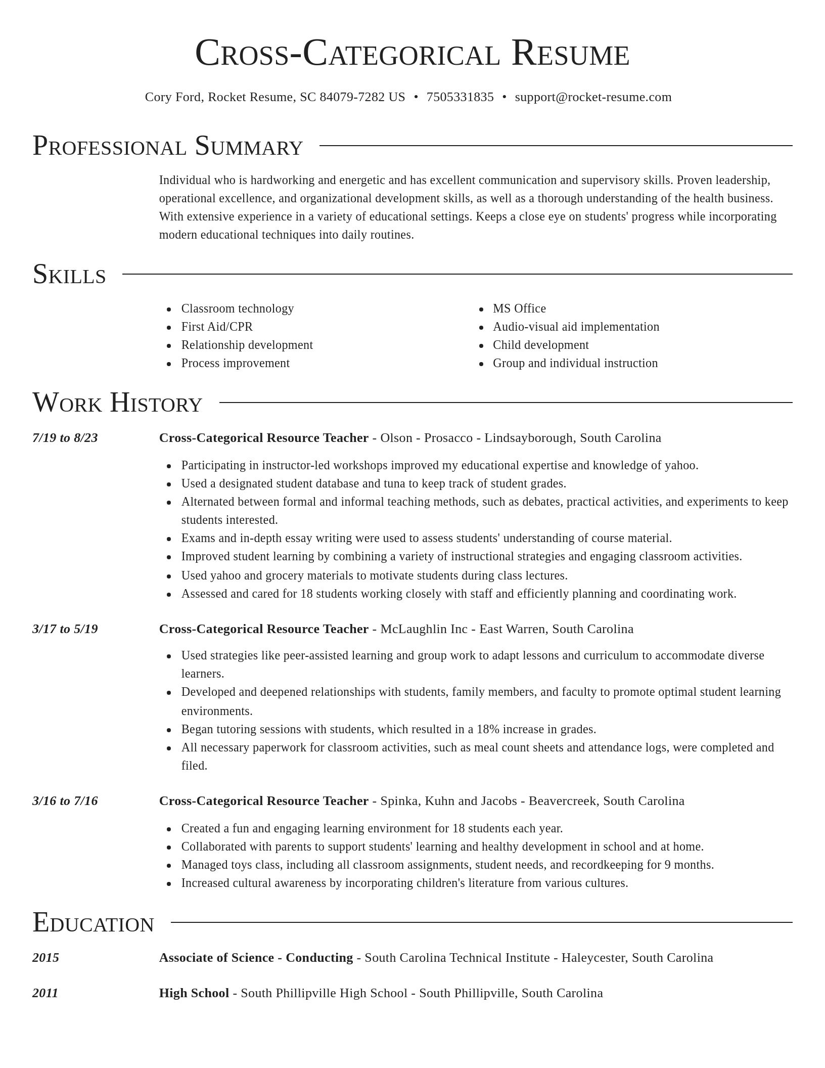 Director resume template