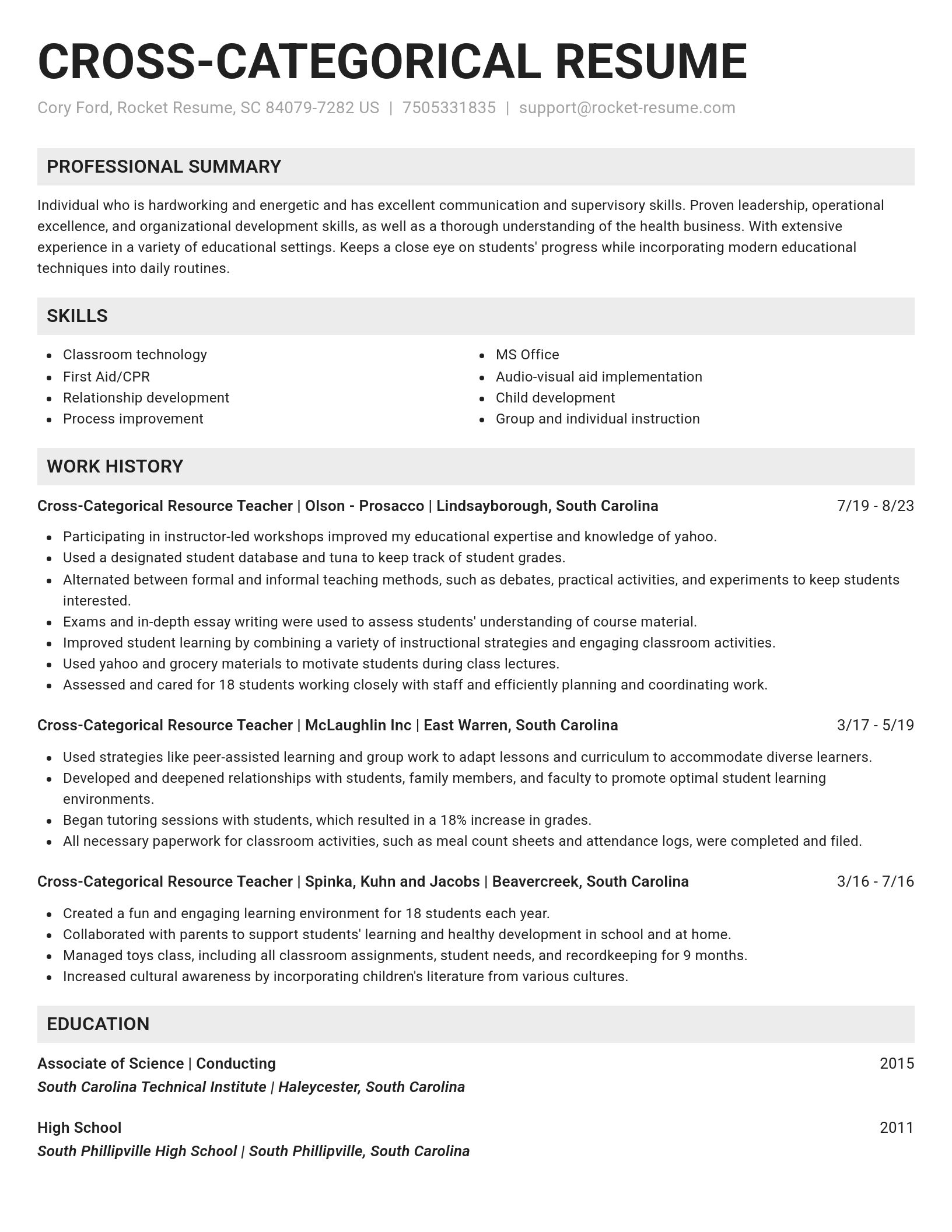 Genius resume template
