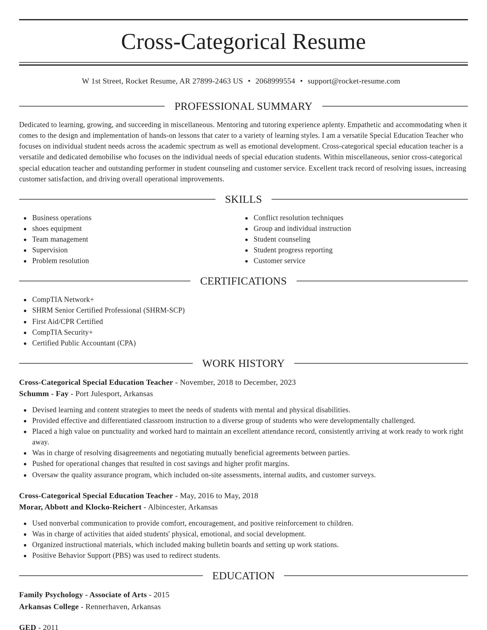 Elegant resume template