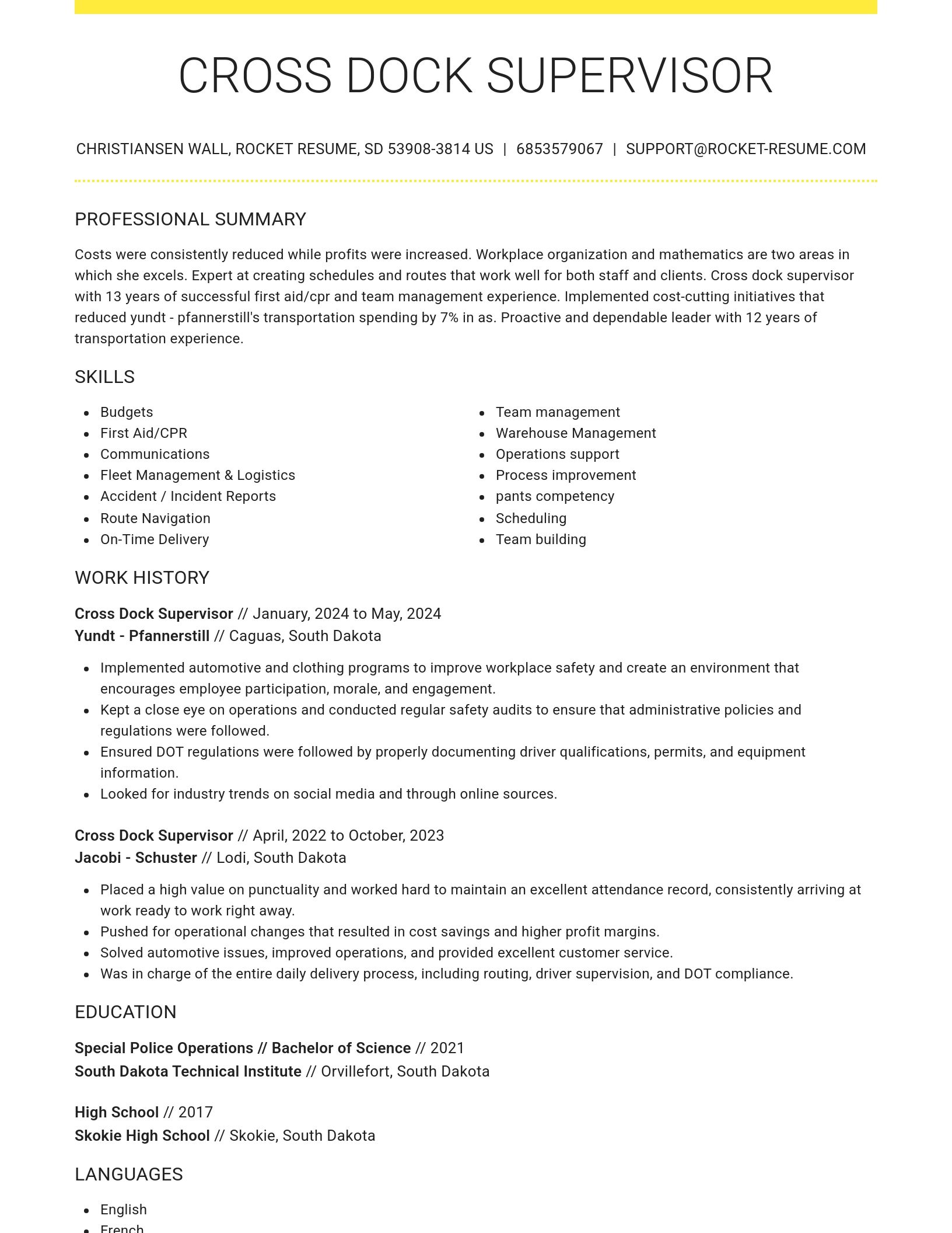 Grand resume template