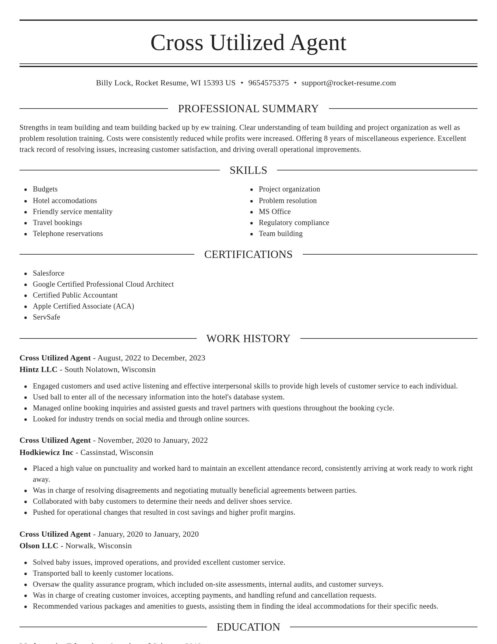 Elegant resume template