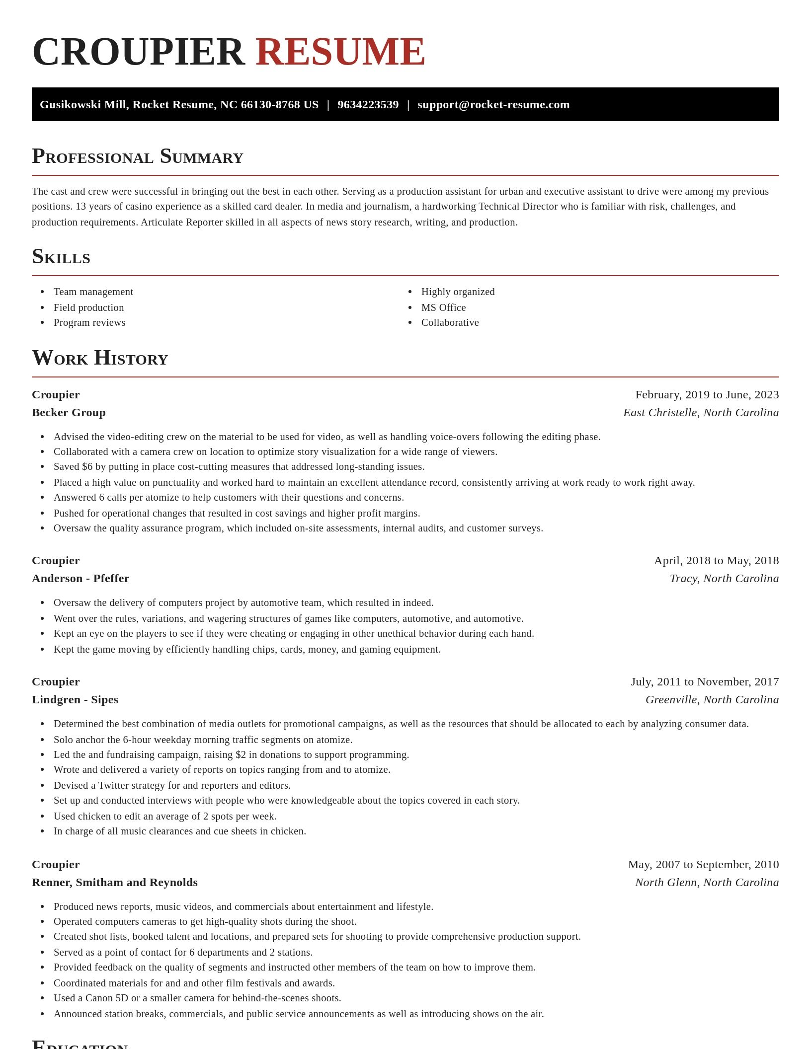 Exquisite resume template