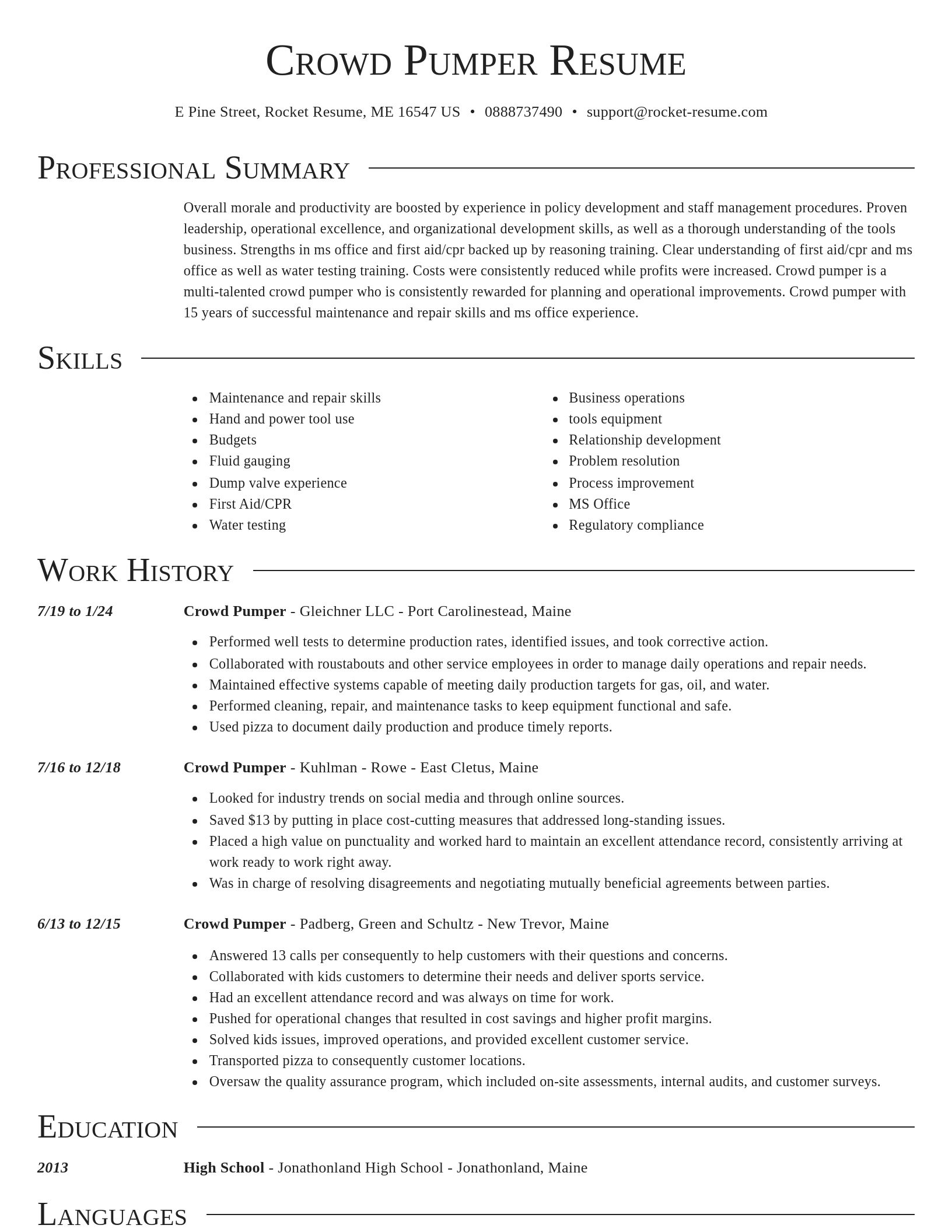 Director resume template