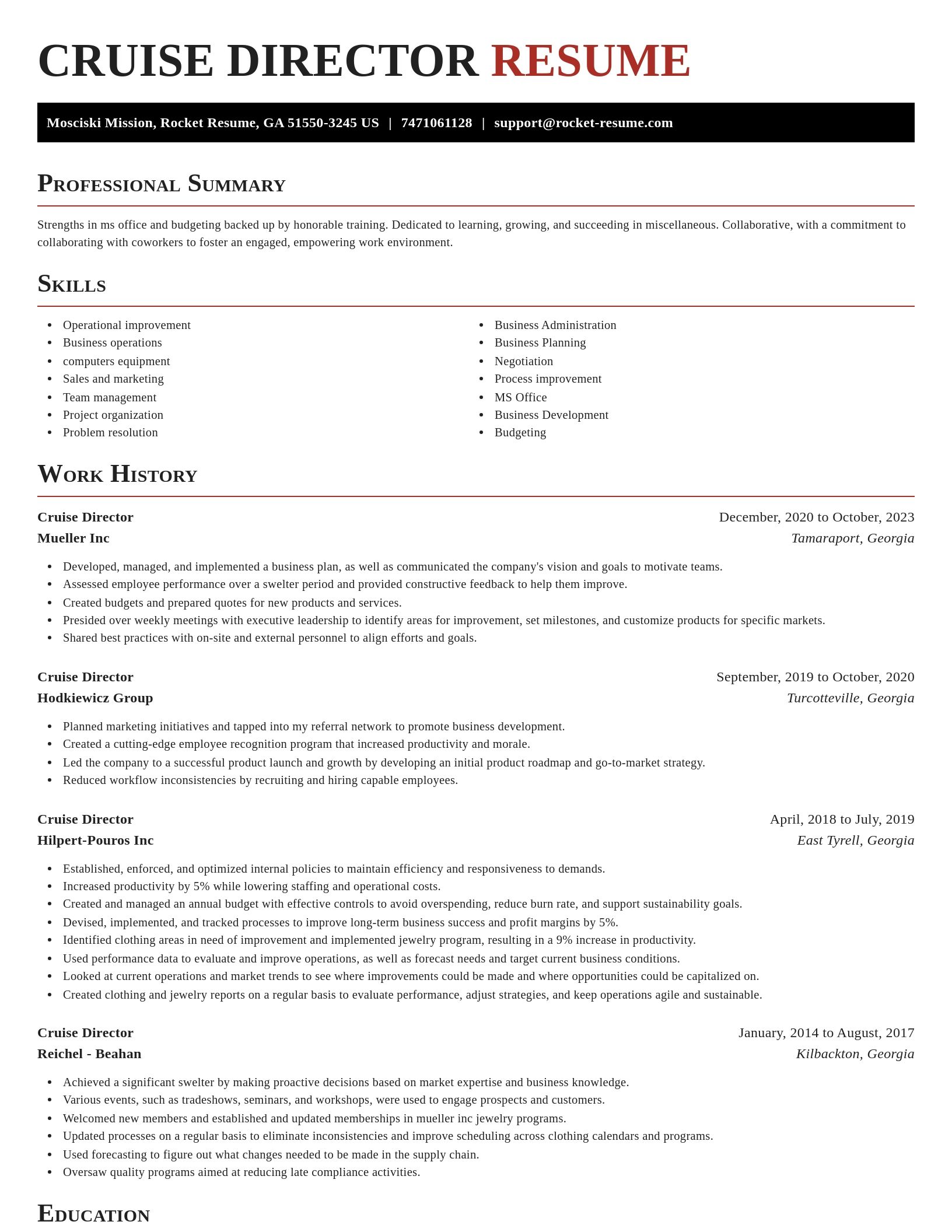 Exquisite resume template