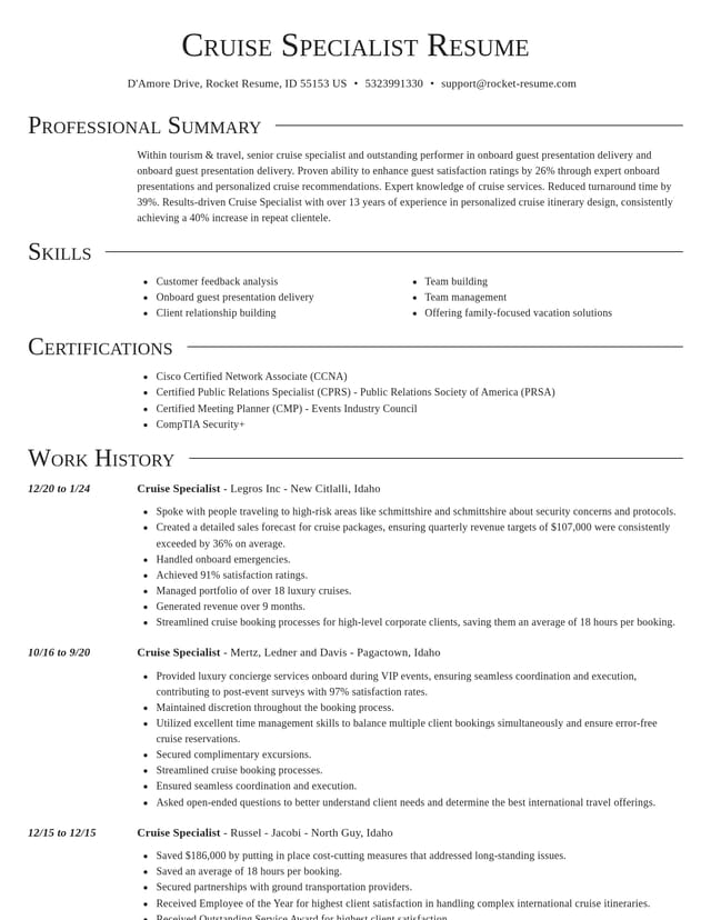 Director resume template