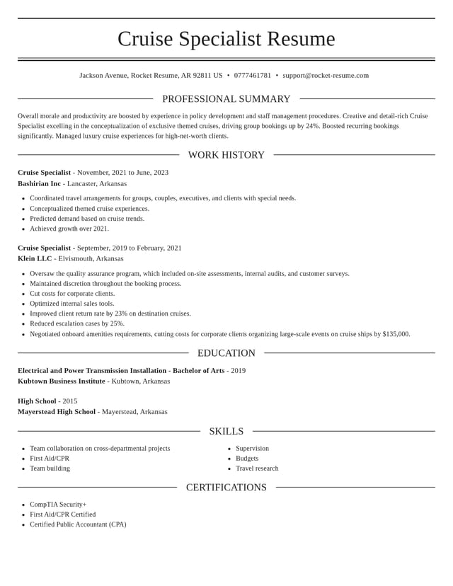 Elegant resume template