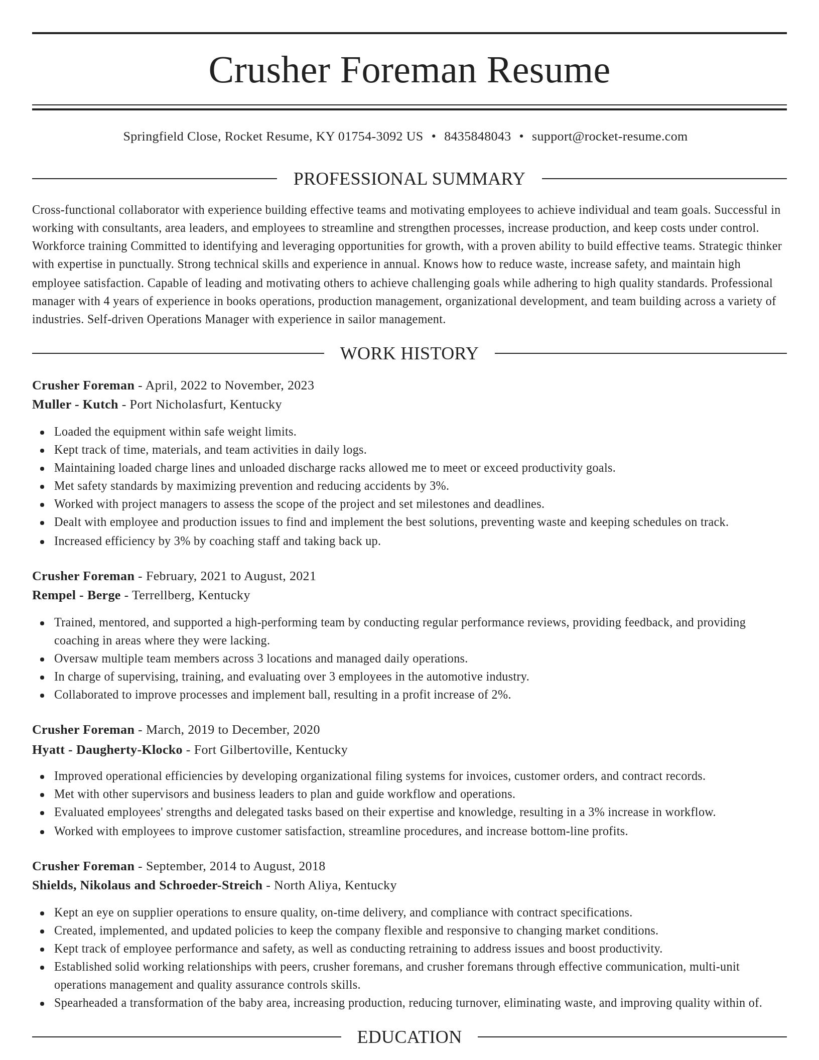 Elegant resume template