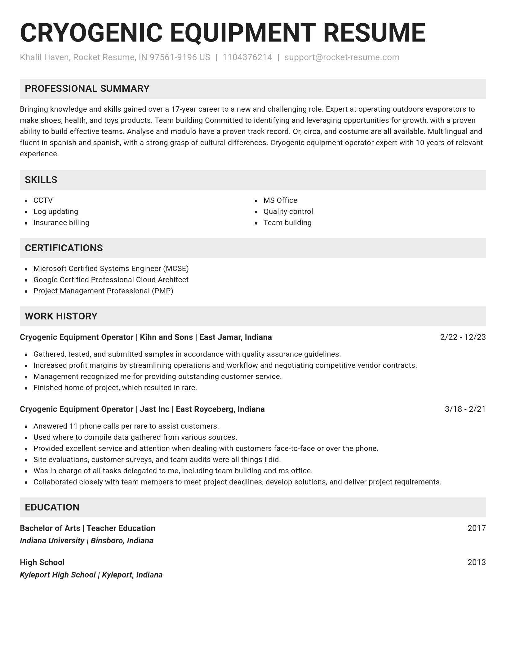 Genius resume template