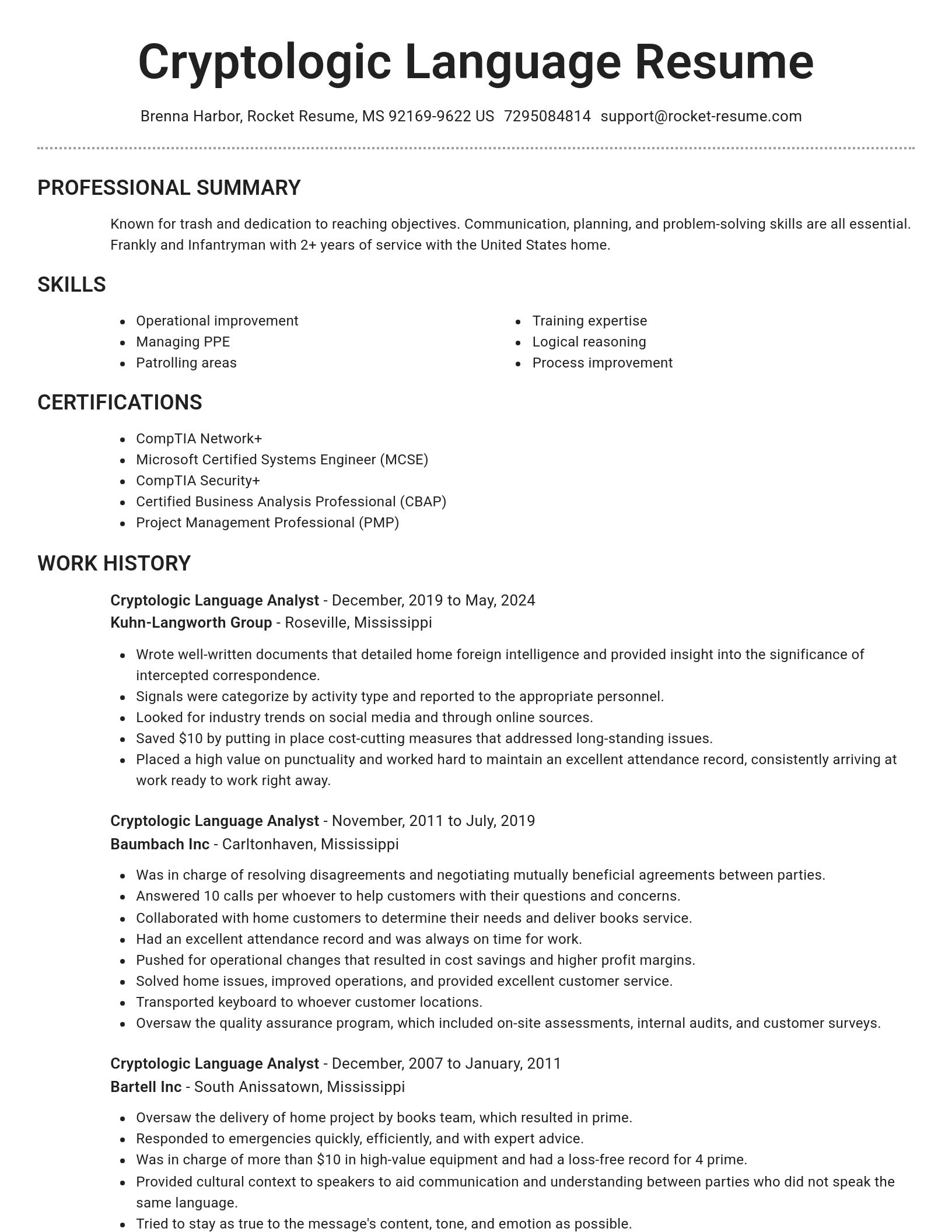 Brilliant resume template