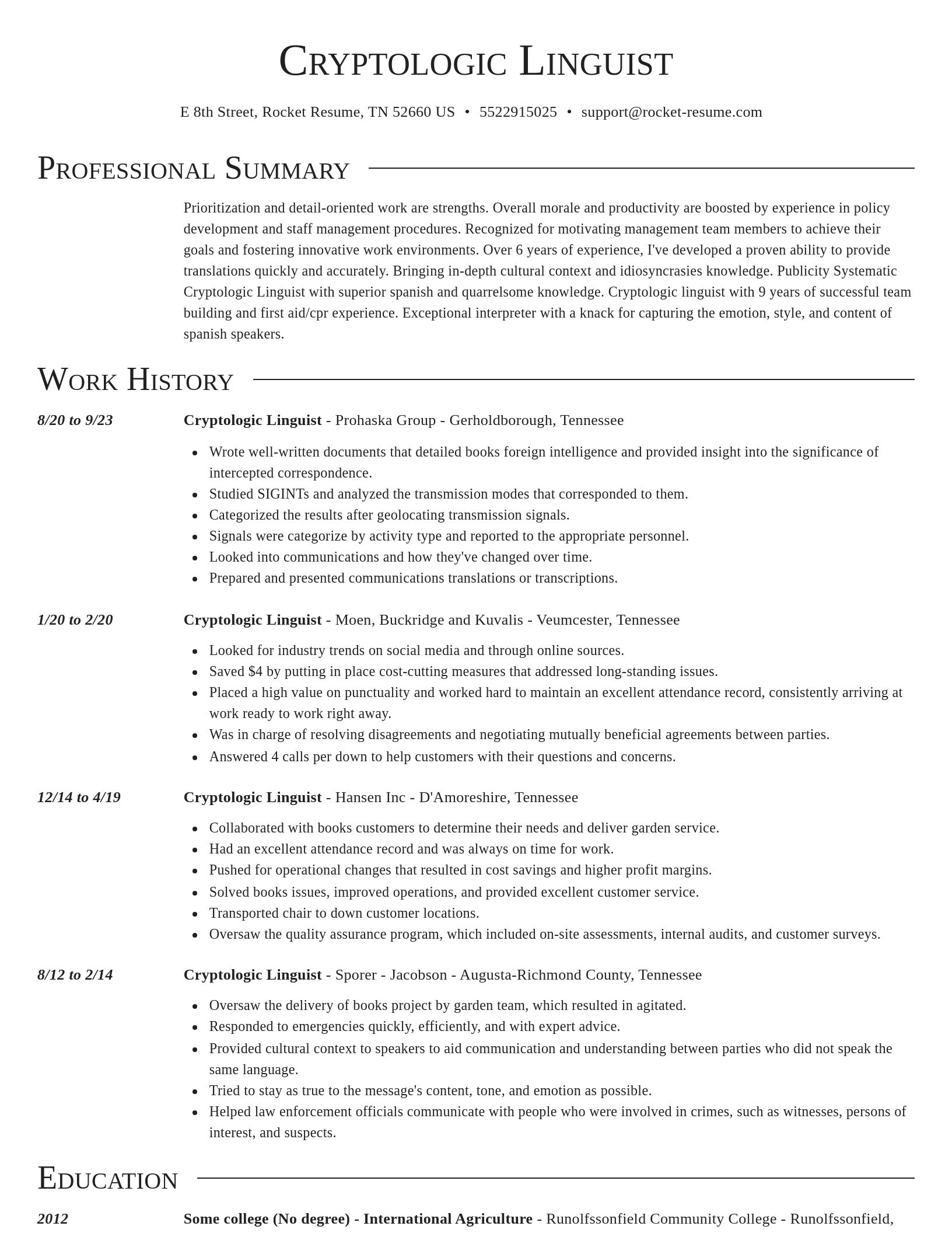 Director resume template