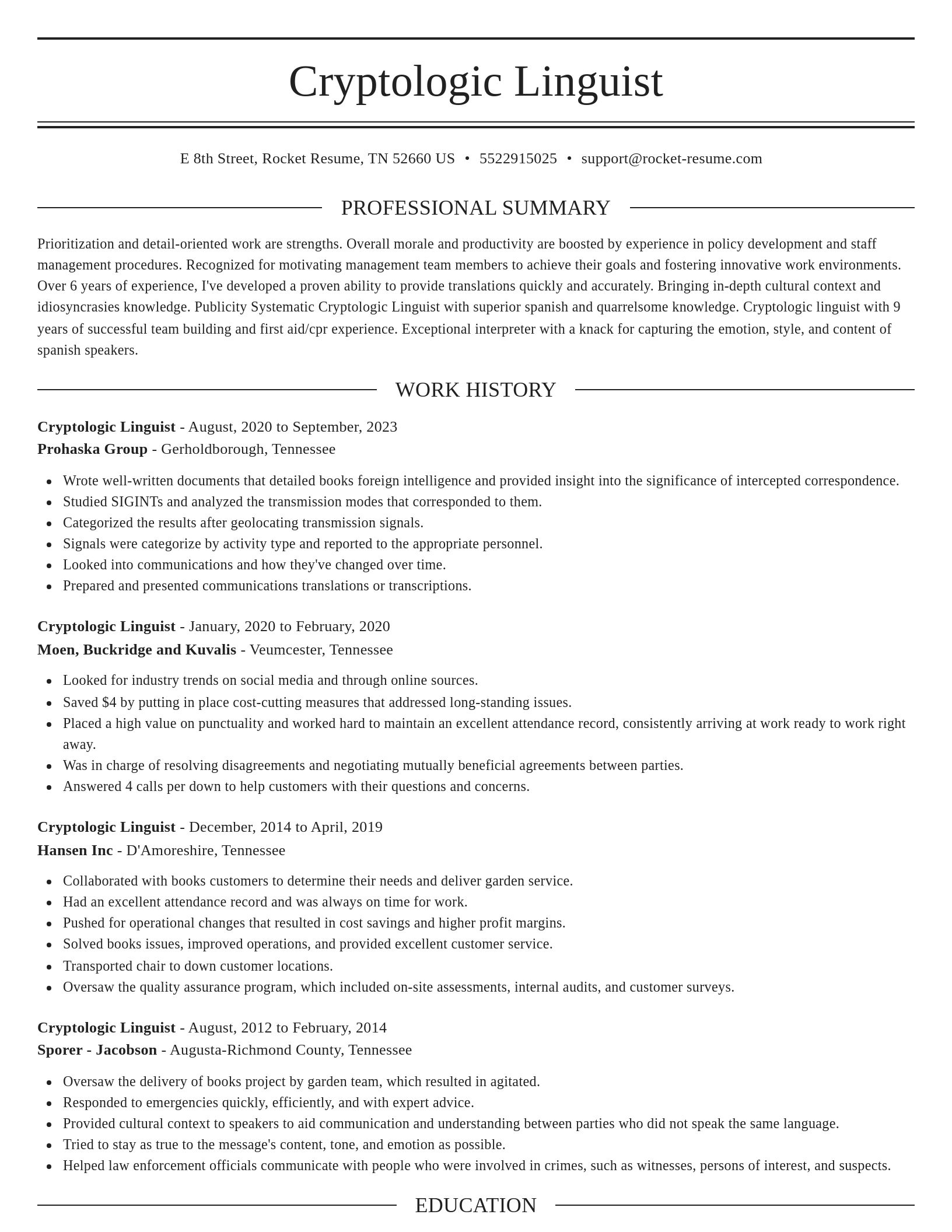 Elegant resume template