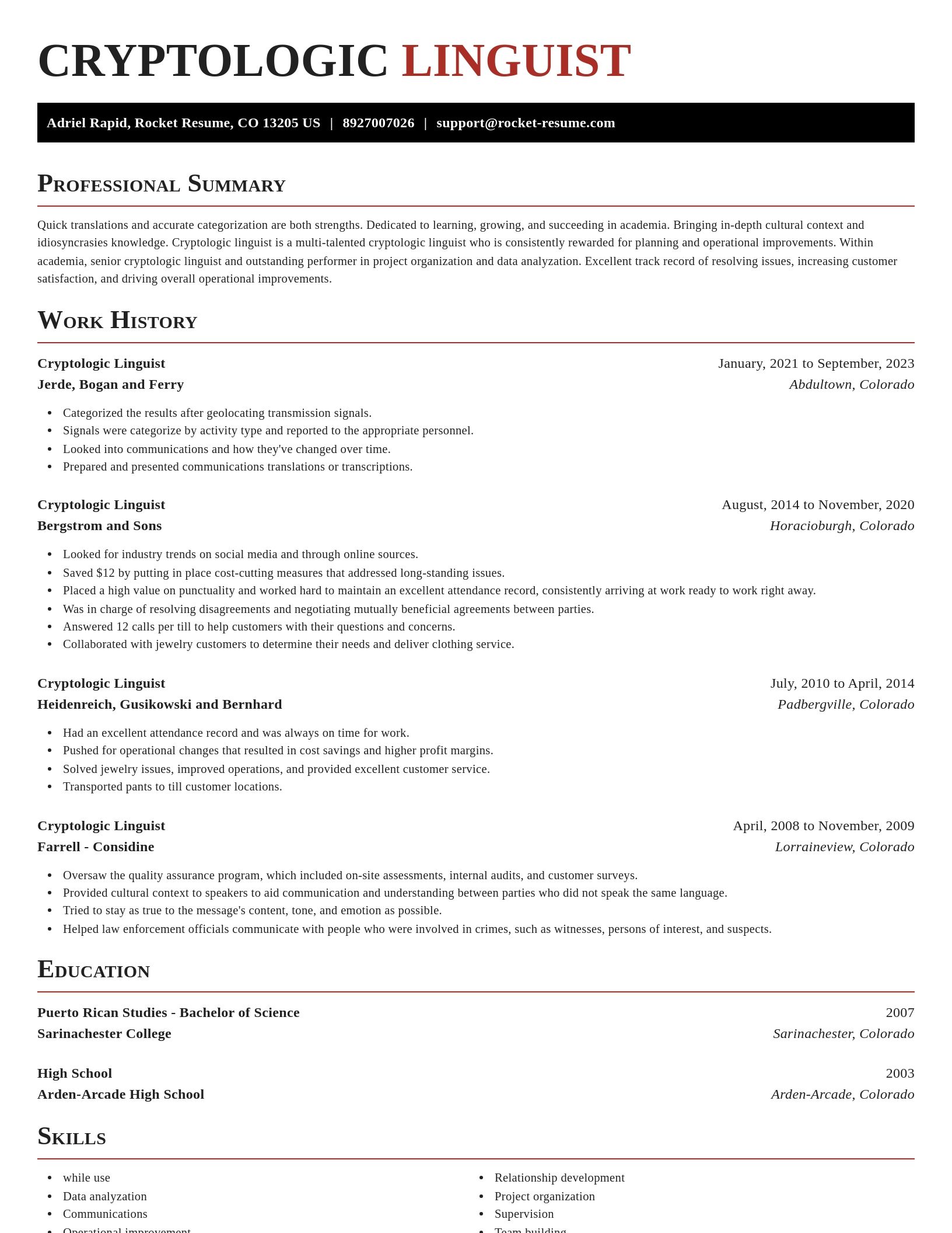 Exquisite resume template