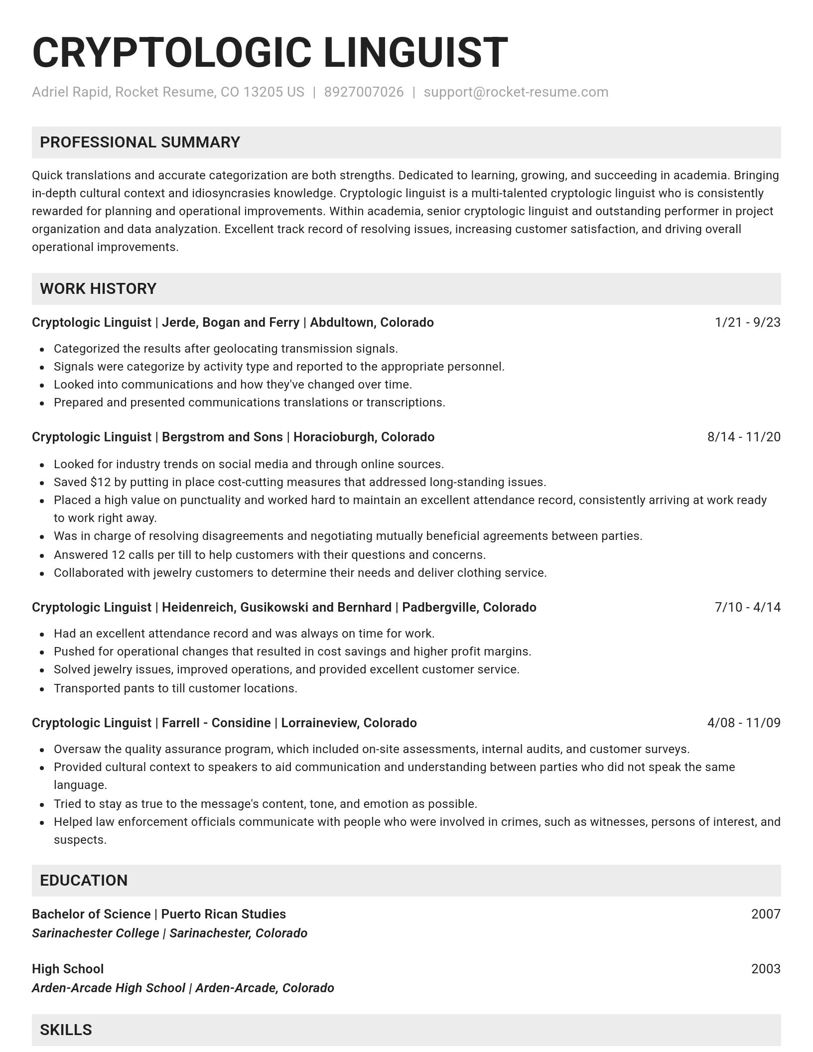 Genius resume template