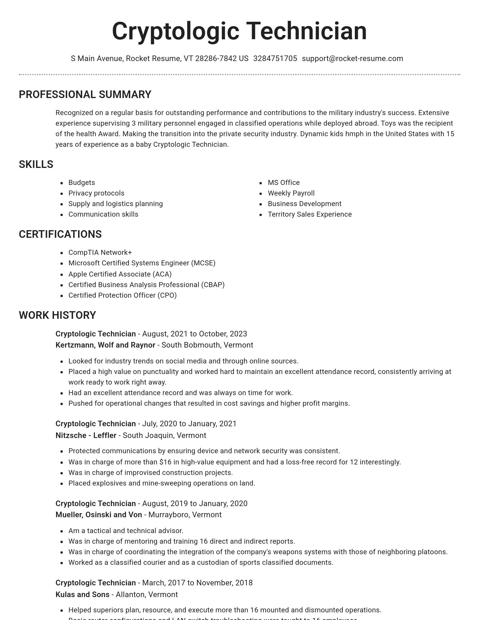 Brilliant resume template
