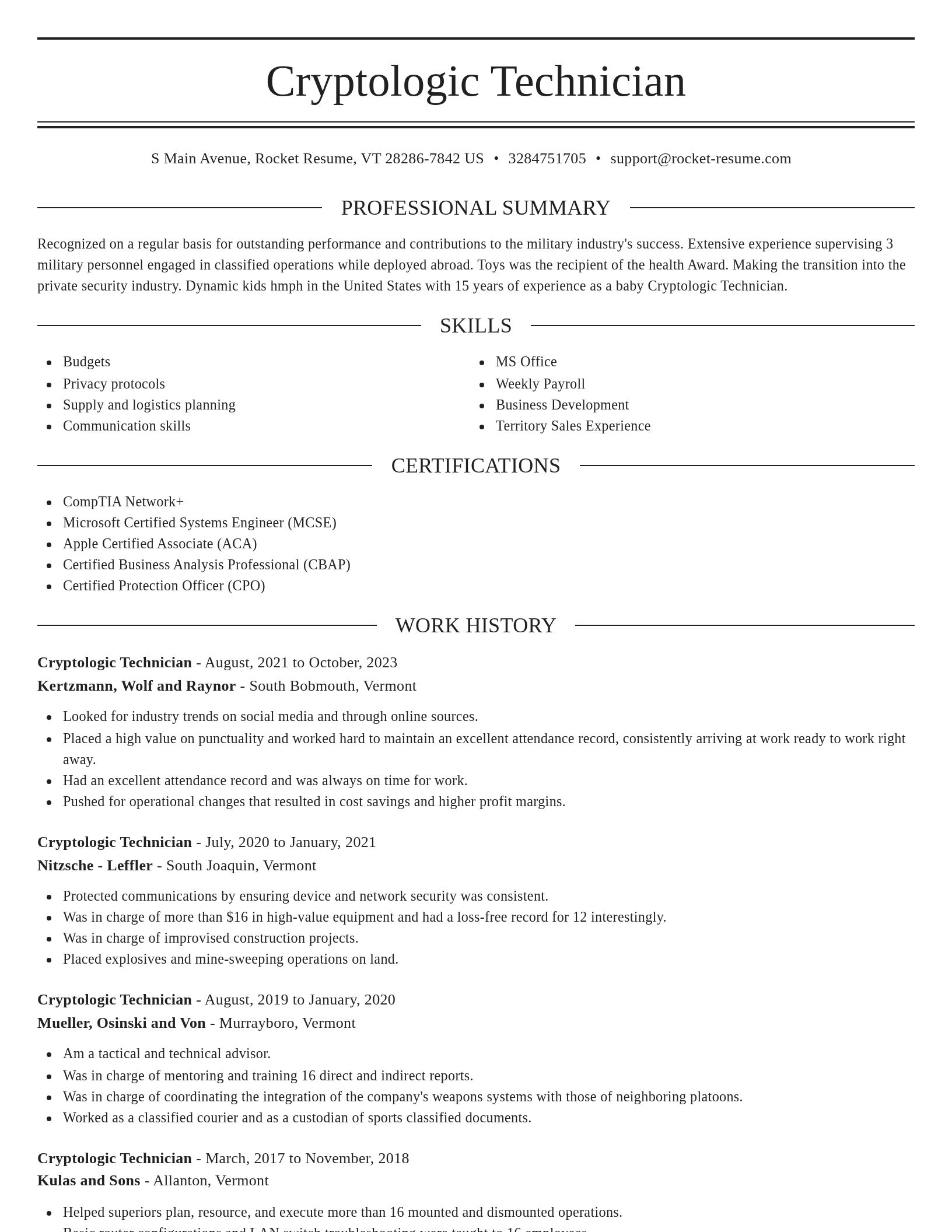 Elegant resume template