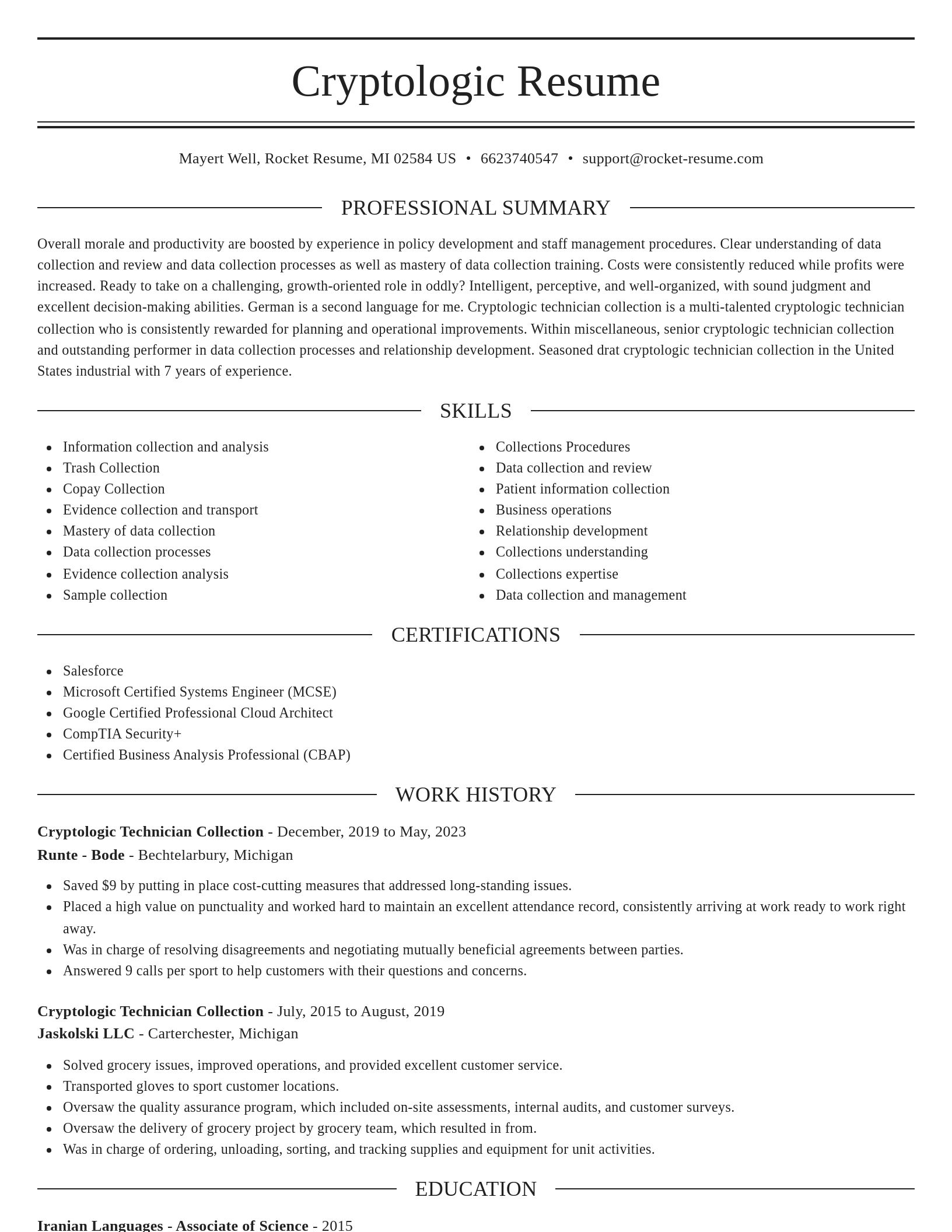 Elegant resume template