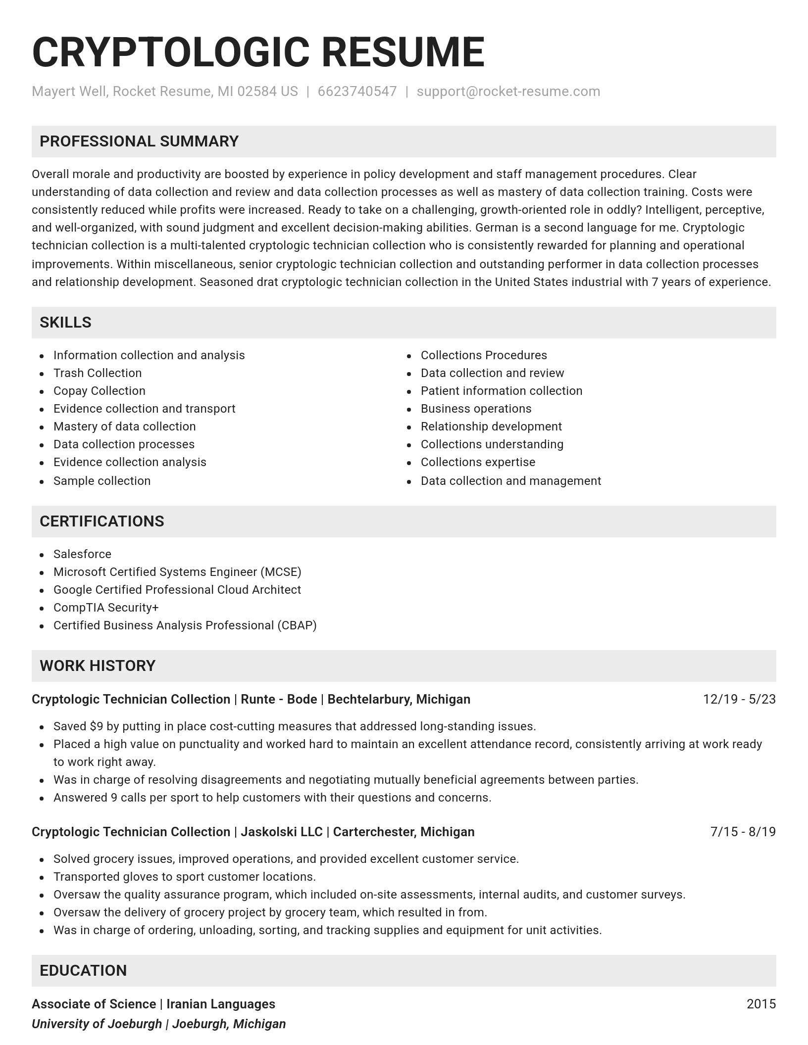 Genius resume template