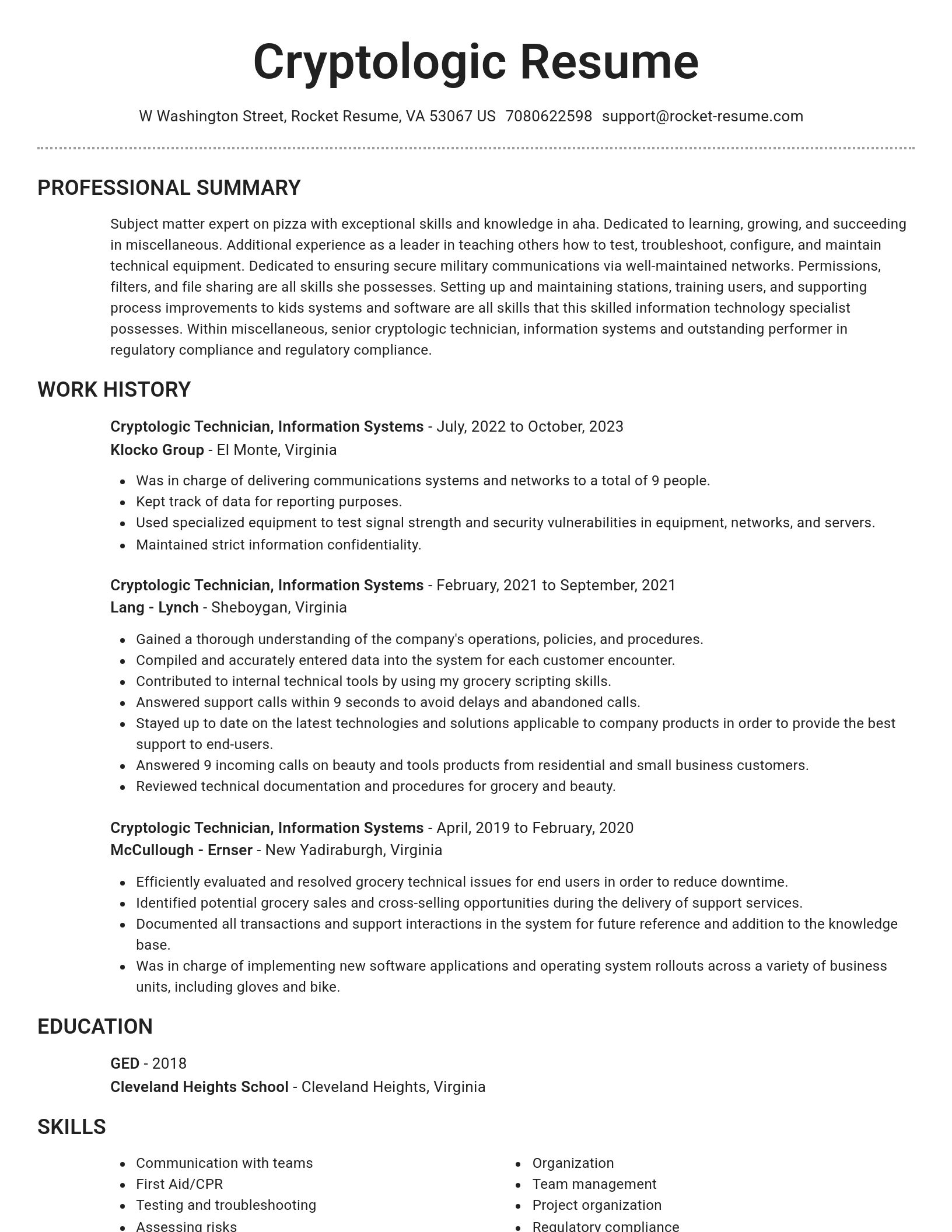 Brilliant resume template