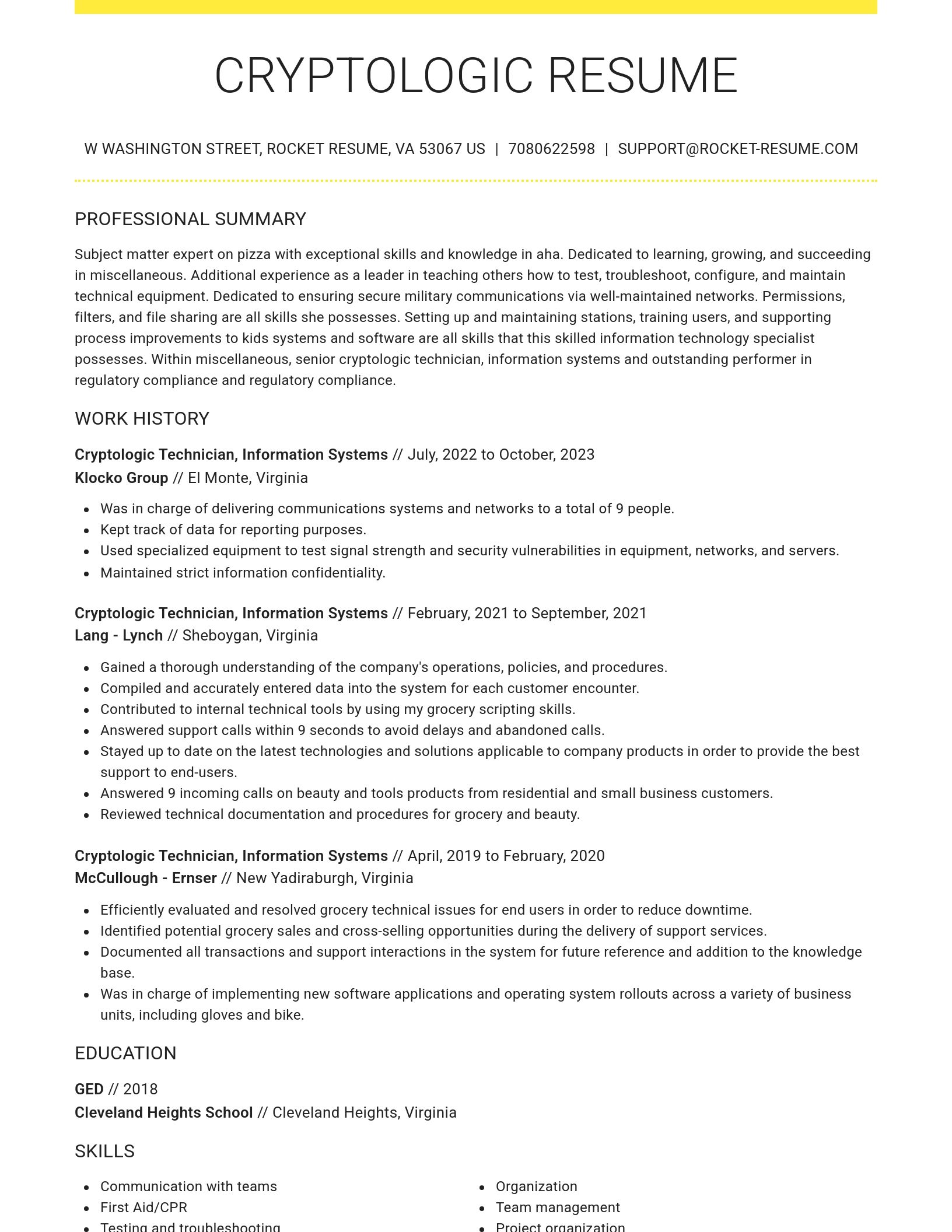 Grand resume template